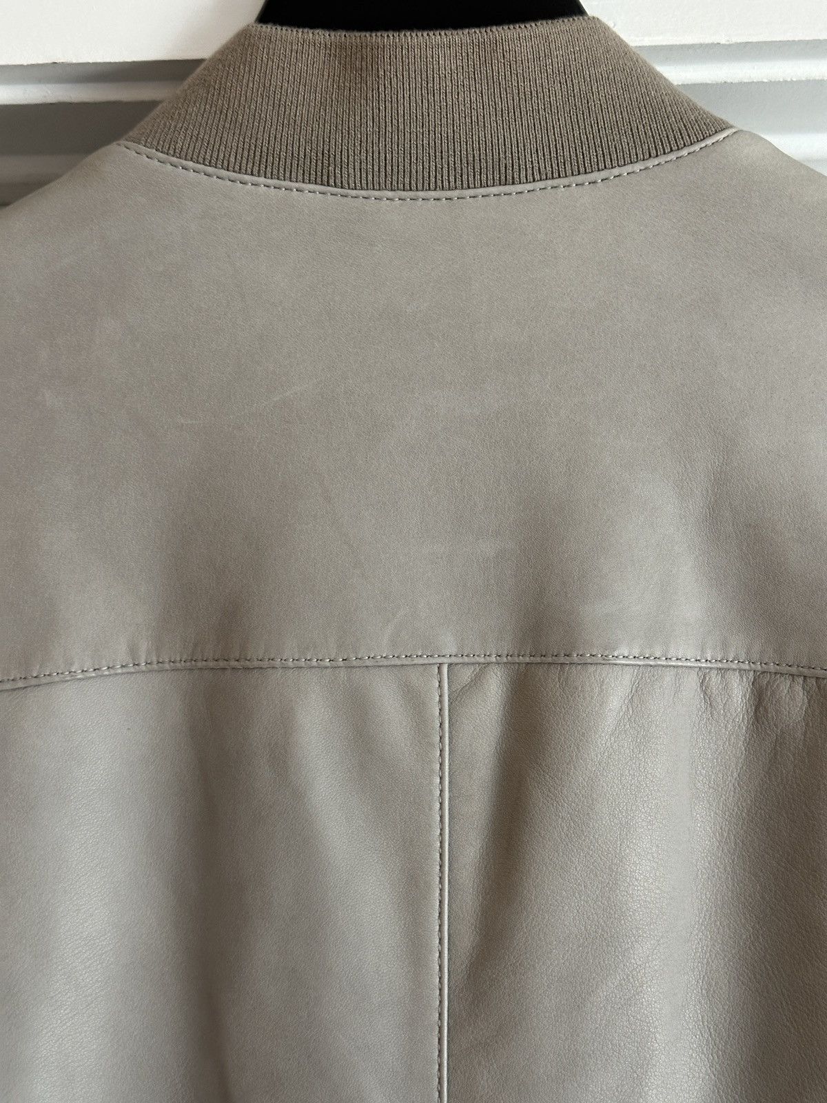 Allsaints AllSaints Miko Lamb Leather Bomber Taupe Medium Size US M / EU 48-50 / 2 - 8 Thumbnail