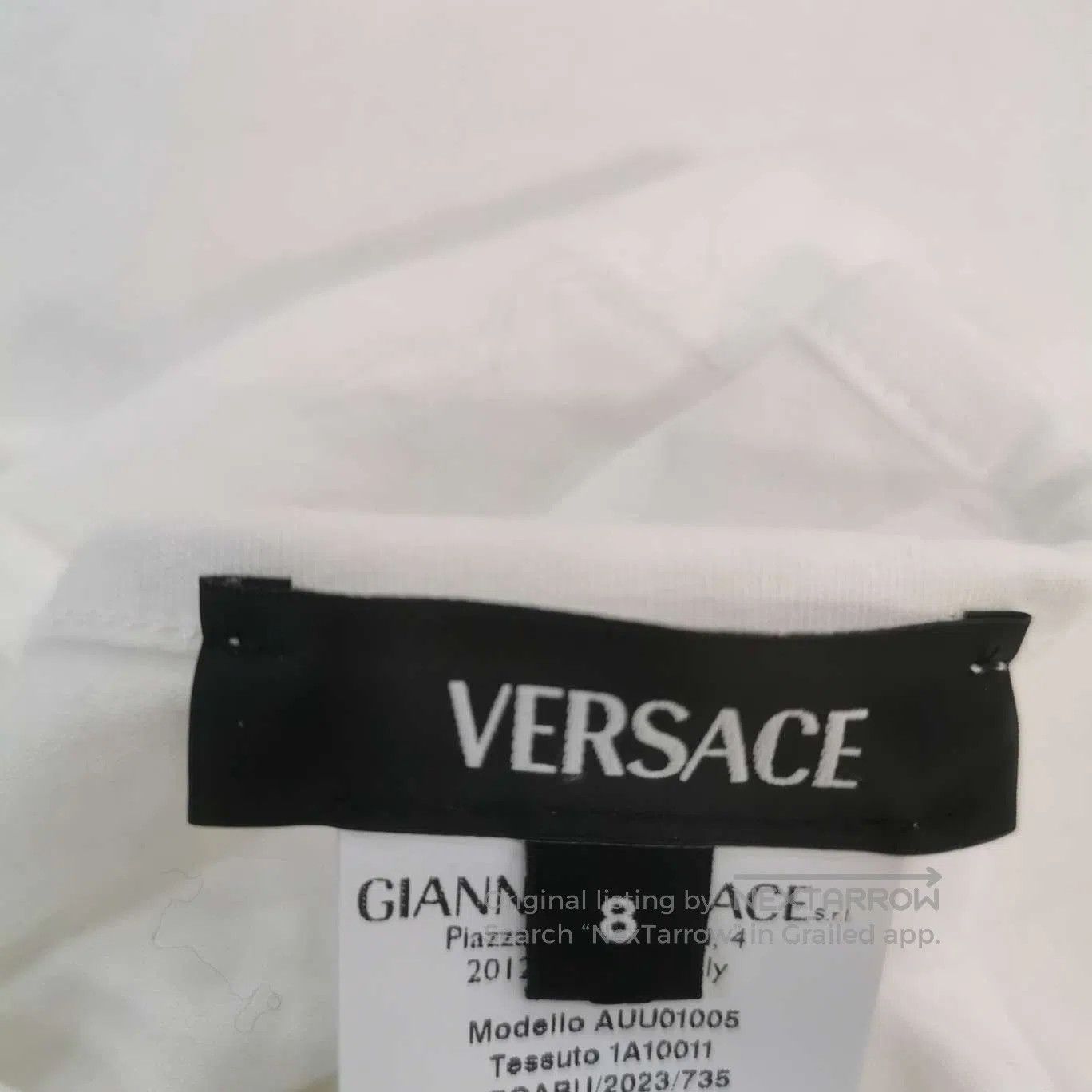 Versace Versace Cotton Crew Neck T-Shirt M White. Size US XXL / EU 58 / 5 - 5 Thumbnail