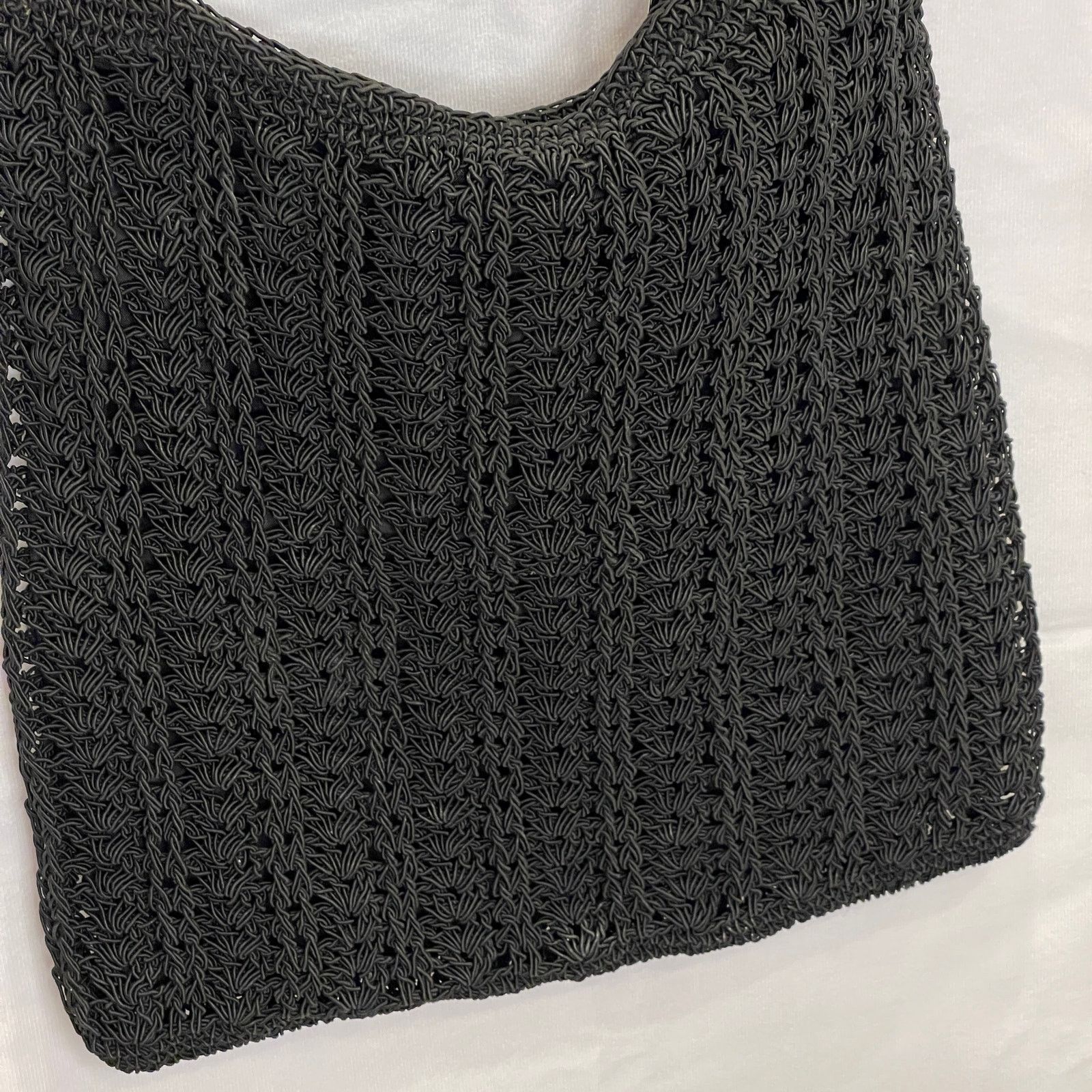 Liz Claiborne Liz Claiborne Black Crochet Purse tote Size ONE SIZE - 5 Thumbnail