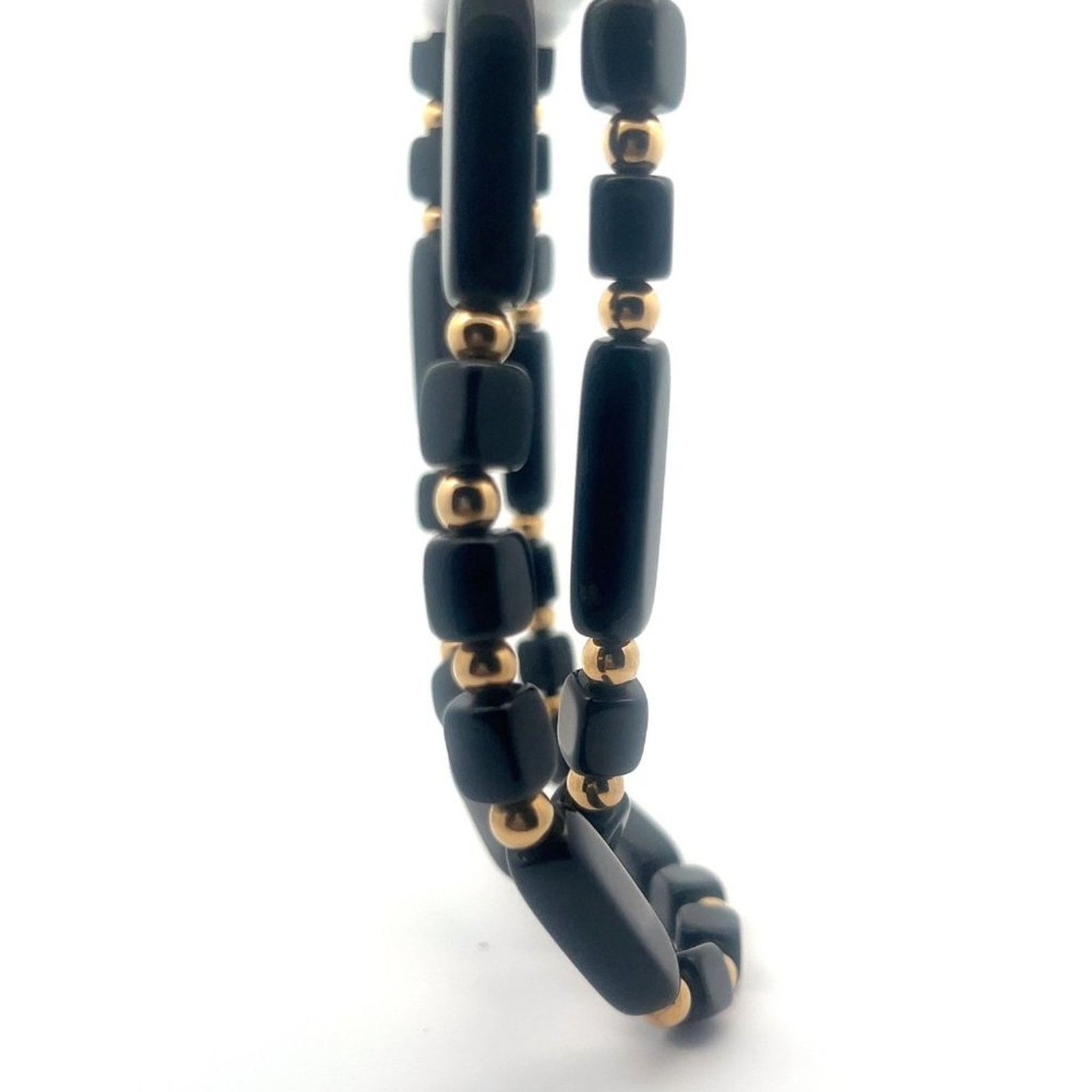 & Other Stories Vintage - Trifari - Black Goldtone Stunning 15 inch Necklace Size ONE SIZE - 6 Thumbnail