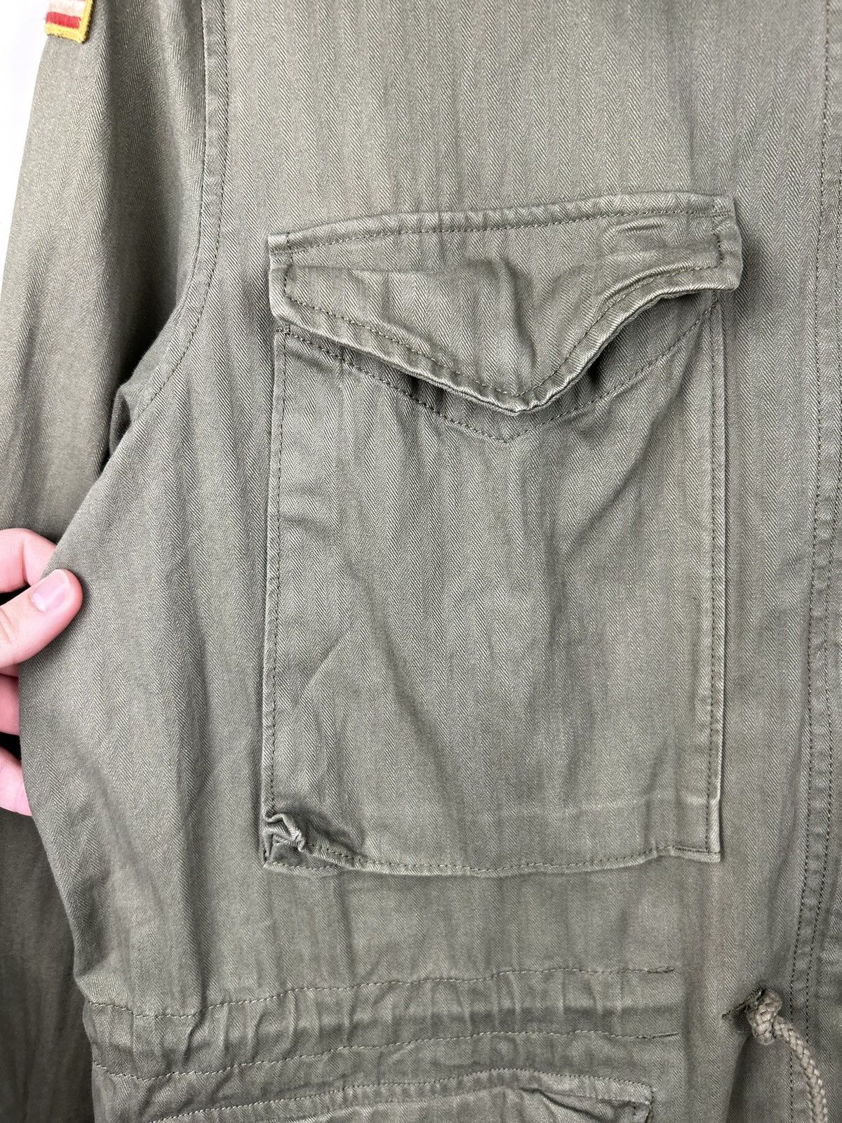 Polo Ralph Lauren Polo Ralph Lauren Green Military Army Herringbone USA Flag Size US L / EU 52-54 / 3 - 6 Thumbnail