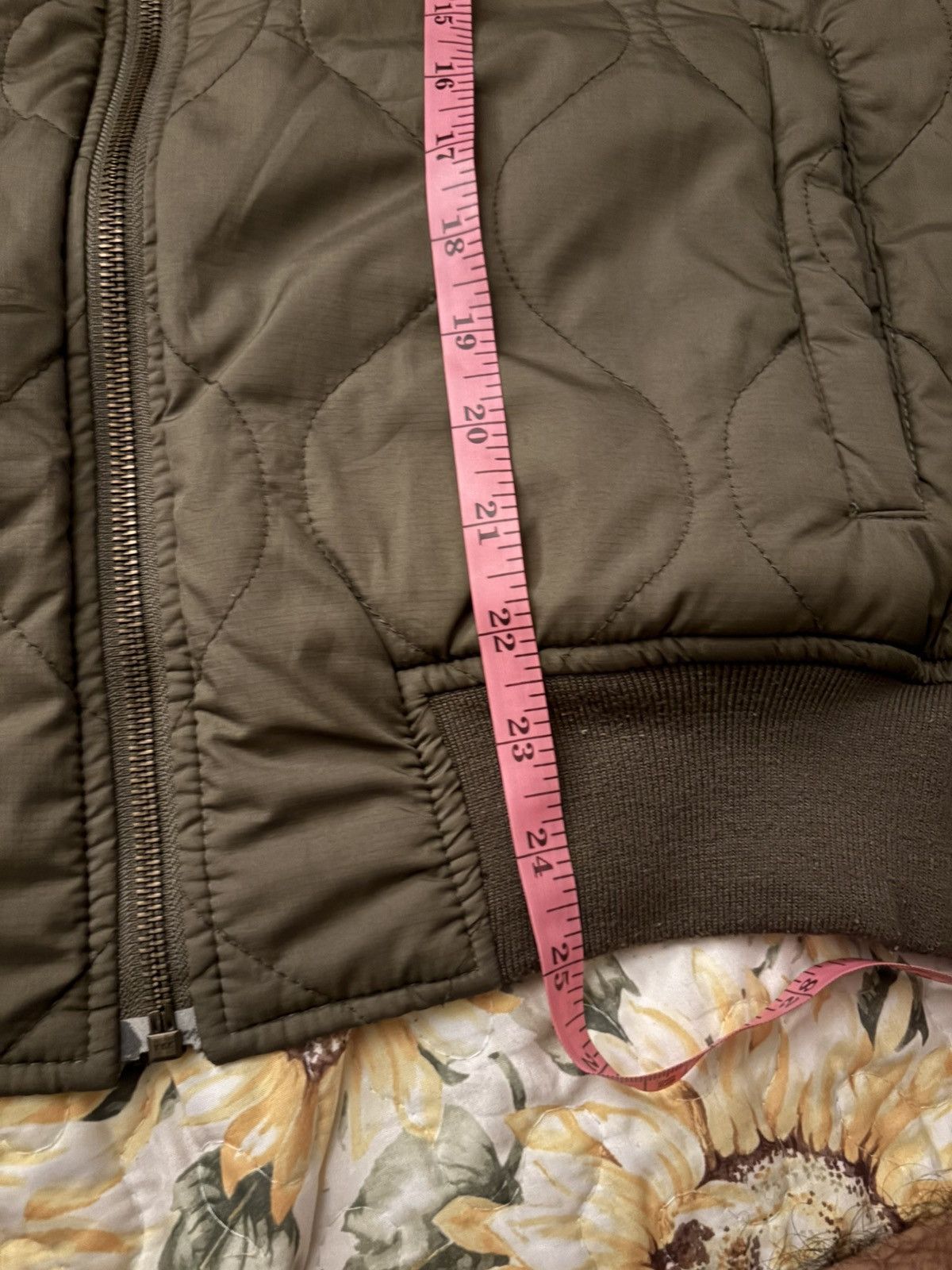 Japanese Brand Reversible Quilted Puffer Bomber Jacket Army Green Size US L / EU 52-54 / 3 - 9 Thumbnail