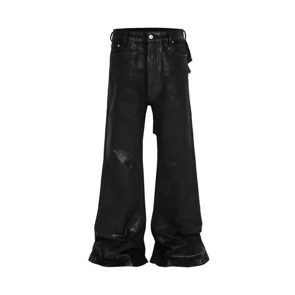 VIBE Streetwear Wax Leather Stretch Hombre Baggy Flare Pants Size US 30 / EU 46 - 1 Thumbnail
