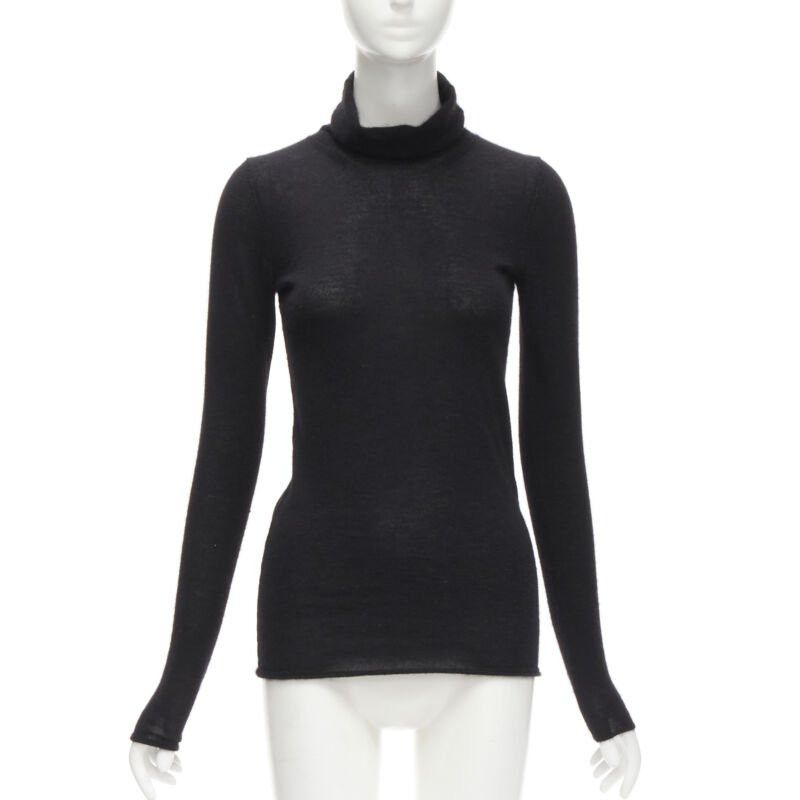 Club Monaco CLUB MONACO 100% Italian cashmere black turtleneck long sleeves sweater S Size S / US 4 / IT 40 - 1 Thumbnail