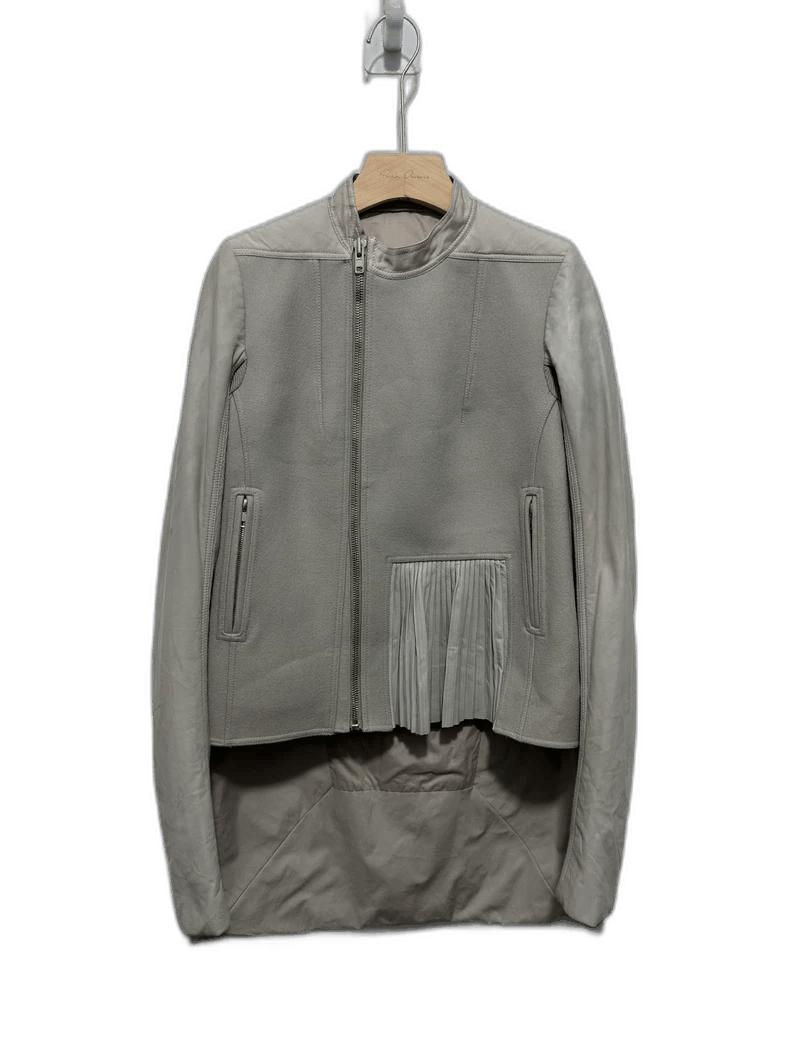 Rick Owens rick owens gray wool and leather jacket-2508 Size US M / EU 48-50 / 2 - 1 Thumbnail