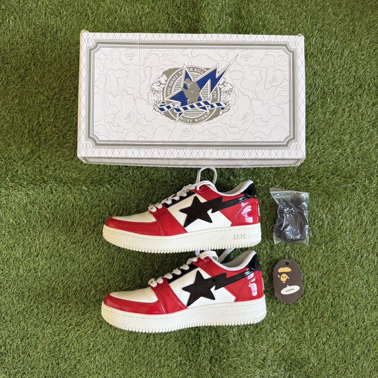 Bape Bape Sta Low Sneakers White Red Black Mens 9.5 Bapesta 2019 Size US 9.5 / EU 42-43 - 1 Thumbnail