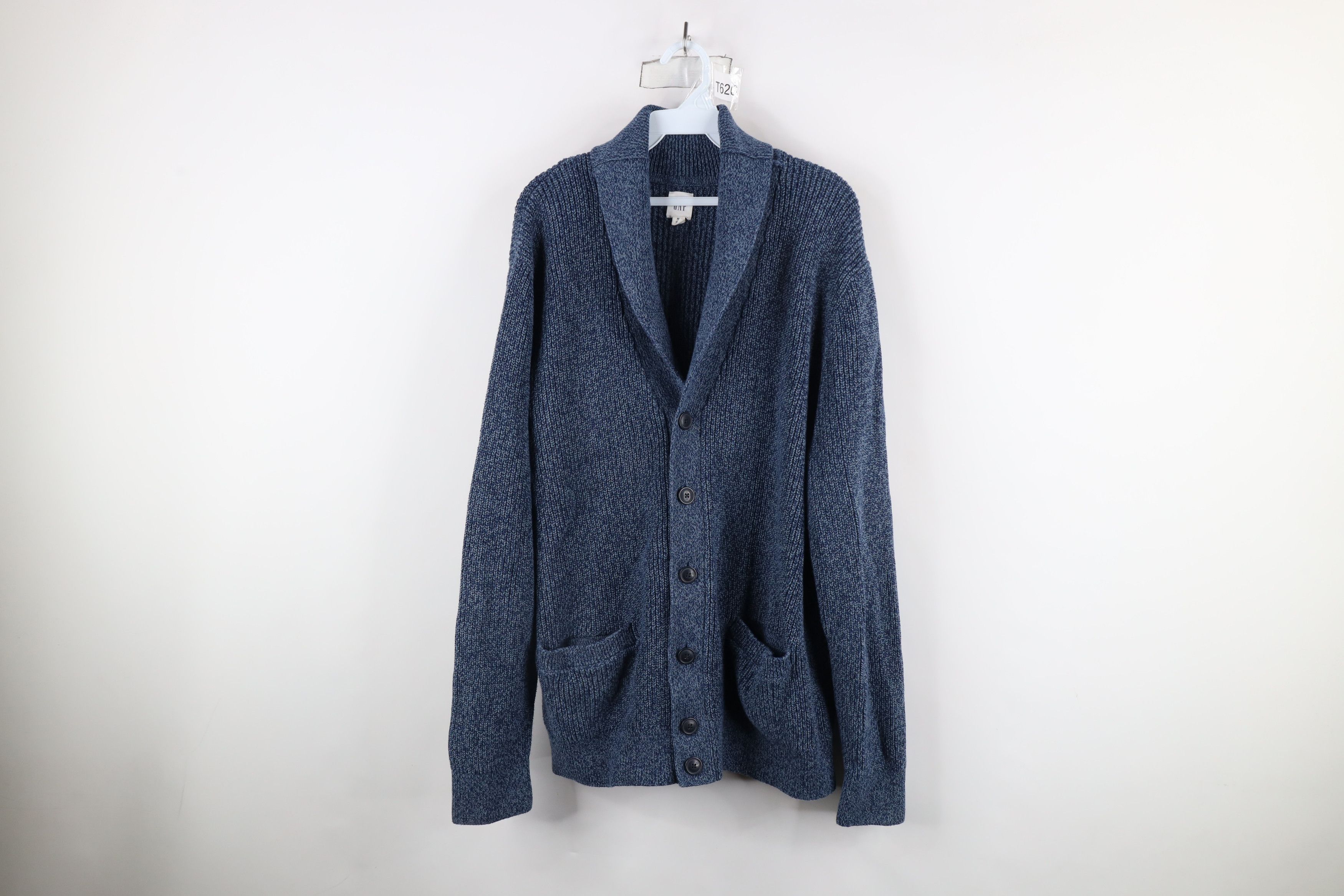 Gap × Vintage Vintage Gap Chunky Ribbed Knit Shawl Cardigan Sweater Size US XXL / EU 58 / 5 - 1 Thumbnail