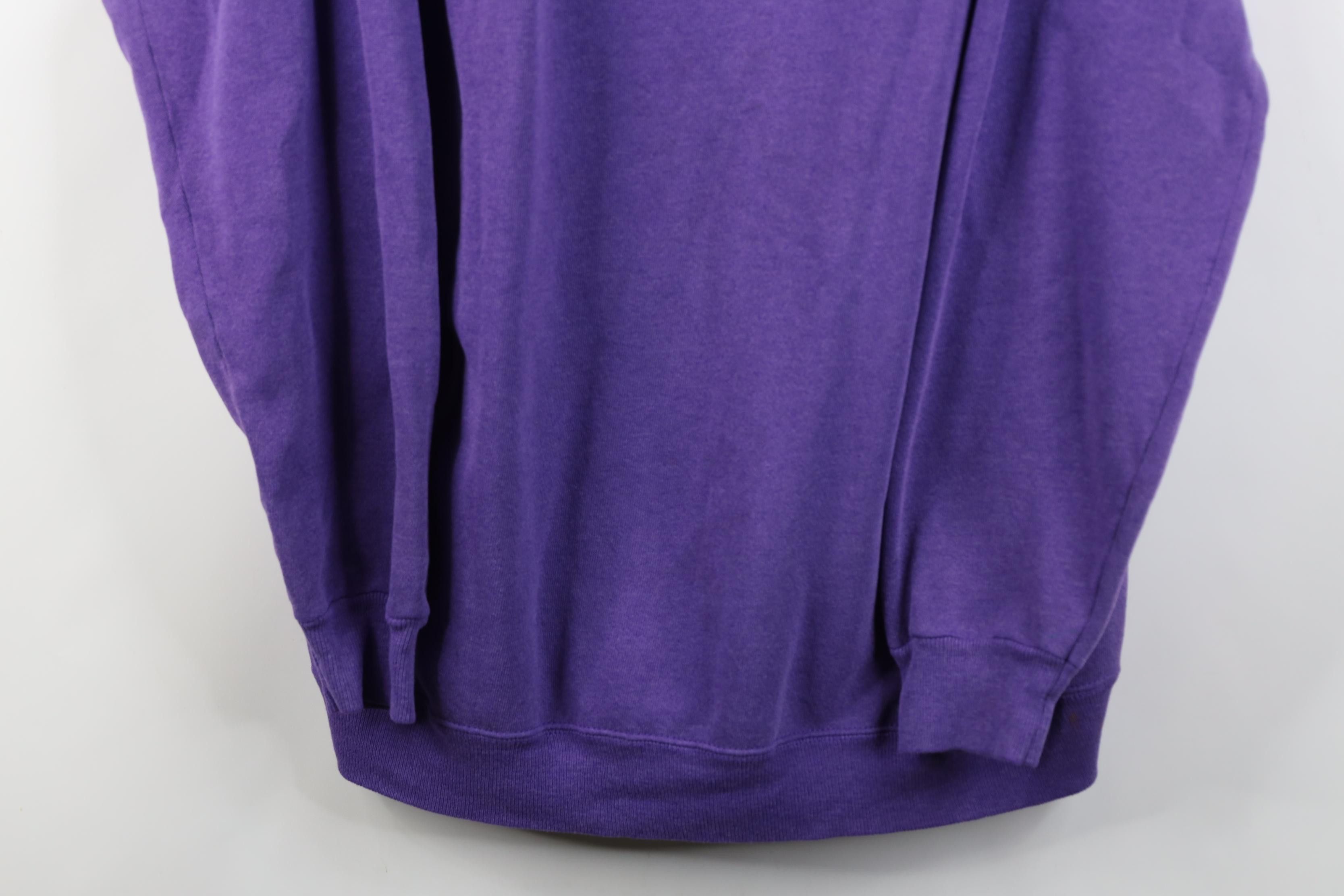 Vintage Vintage 90s Streetwear Raglan Crewneck Sweatshirt Purple USA Size XXL / US 16-18 / IT 52-54 - 3 Thumbnail