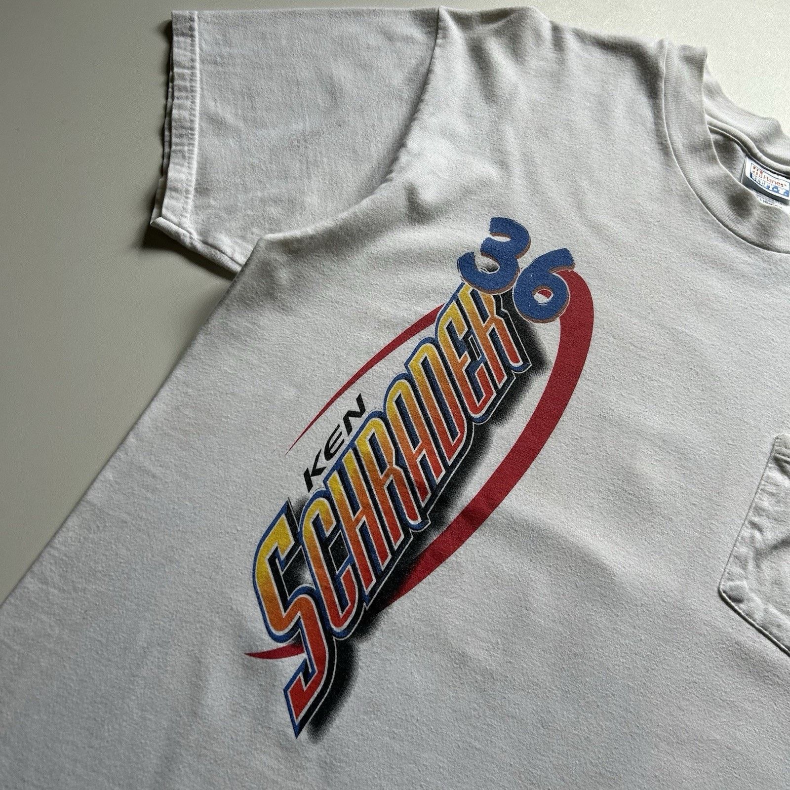 Hanes Vintage NASCAR M&Ms Racing Pocket Shirt Large Hanes Beefy T Size US L / EU 52-54 / 3 - 4 Thumbnail