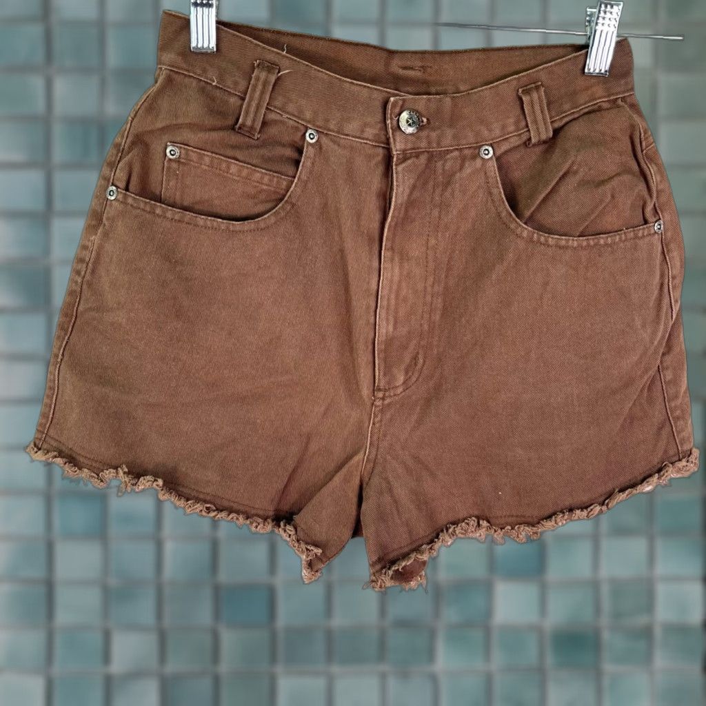 Vintage Carolina Blues Denim Cut Off Shorts Womens Size 6 Brown High Rise Size 28" / US 6 / IT 42 - 1 Thumbnail