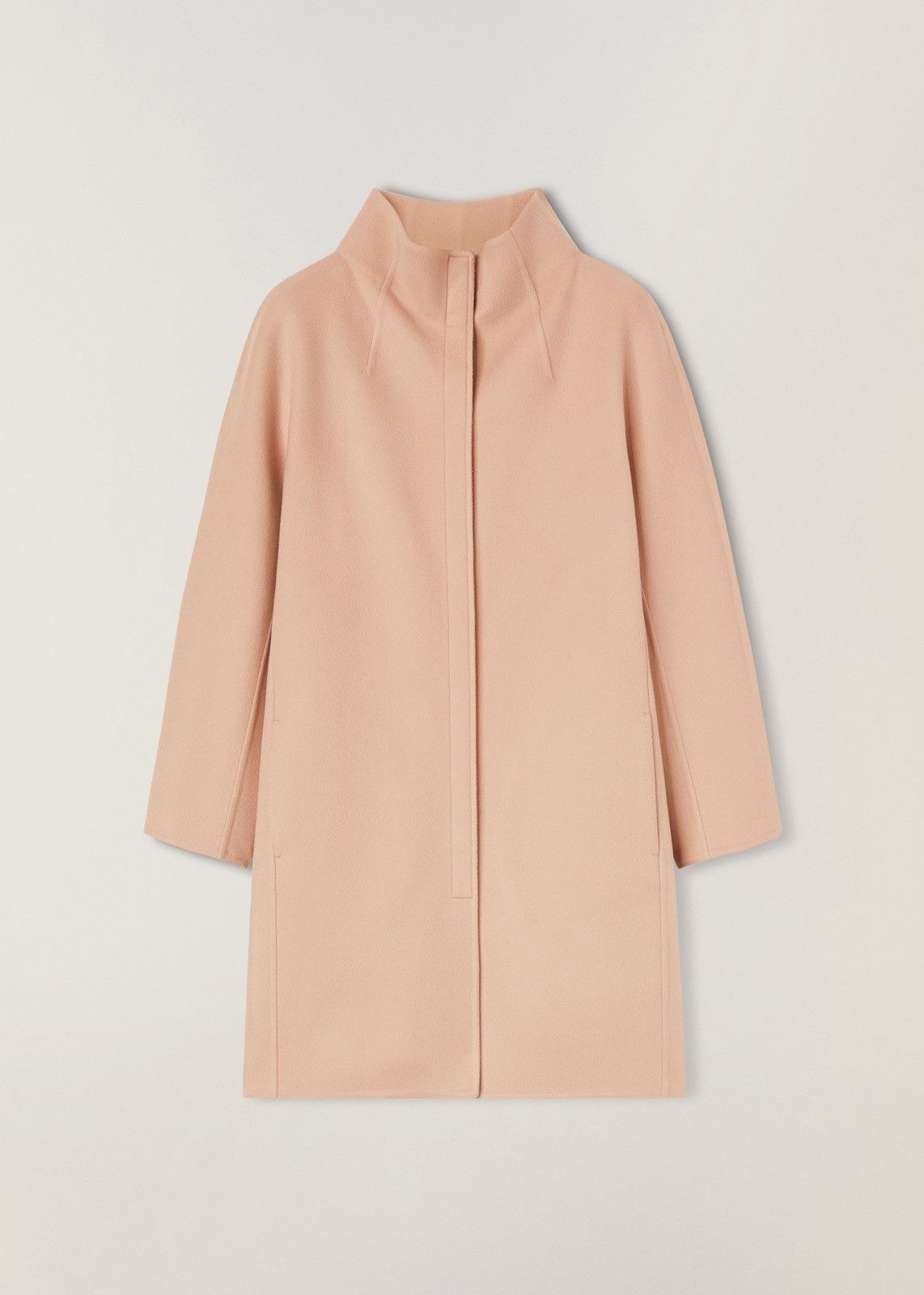 image of Loro Piana O1Loc1C0124 Funnel Neckline Refined Coat In Pink, Women's (Size Medium)