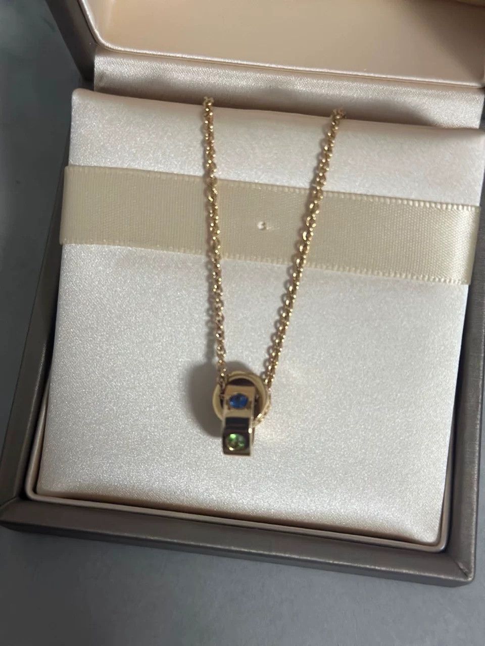 Bvlgari Double Ring Gemstone Necklace