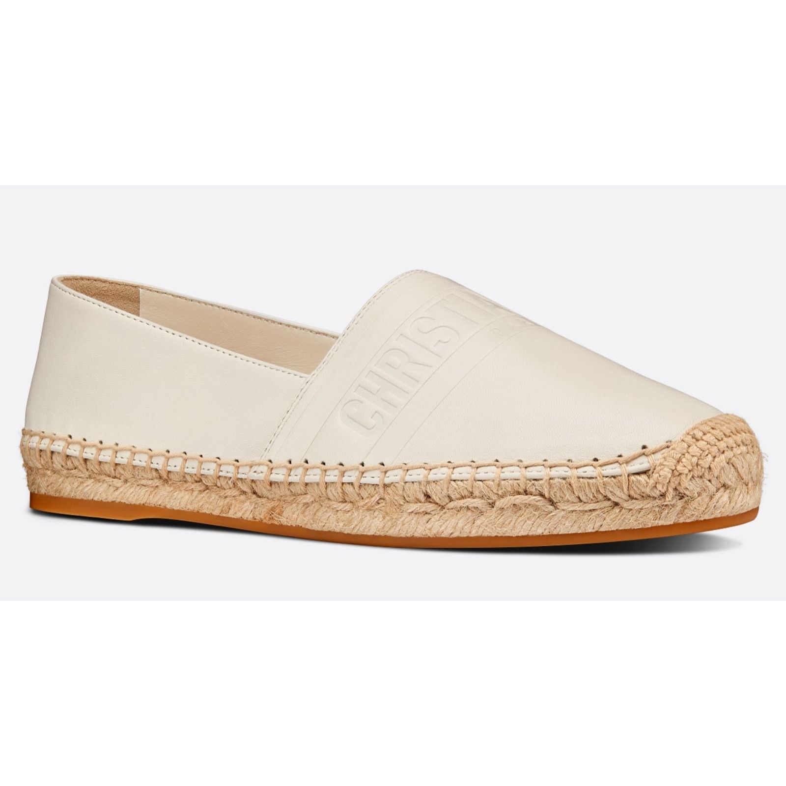 Dior Granville Lambskin Logo Embroidered Espadrille Flat 40.5 Size US 10.5 / IT 40.5 - 1 Thumbnail