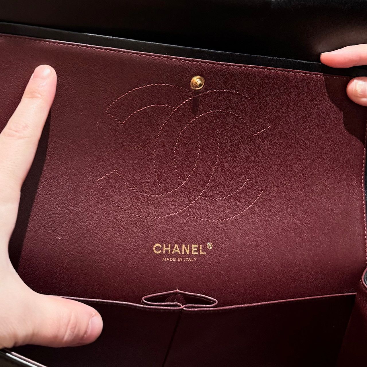 Chanel Black Lambskin GHW Jumbo Classic Double Flap Bag