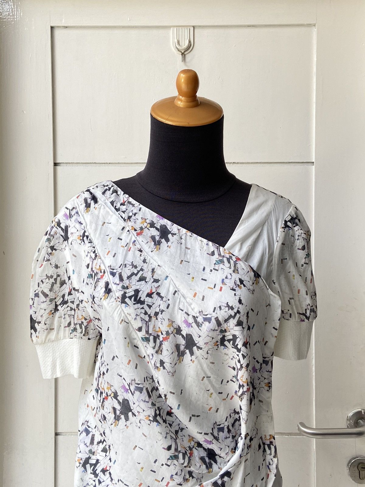 Designer × Japanese Brand YULIA YUSUPOVA White Motive Dress Size XS / US 0-2 / IT 36-38 - 2 Thumbnail