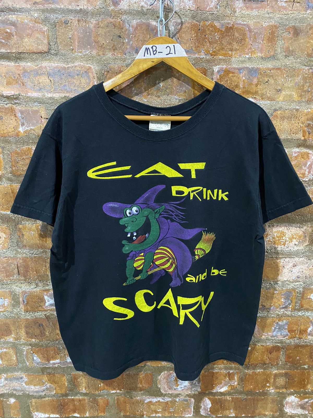 Vintage 🔥1990s FOTL Eat drink and be scary witch tee Size US L / EU 52-54 / 3 - 2 Thumbnail