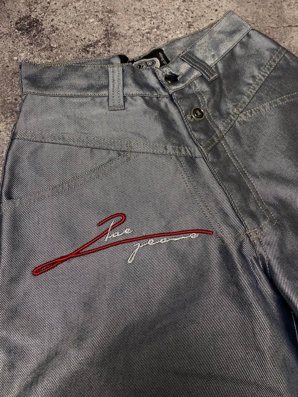 Japanese Brand × Vintage Vintage 2PAC Pants Jeans Silver Baggy Denim Y2k Size US 26 / EU 42 - 5 Thumbnail