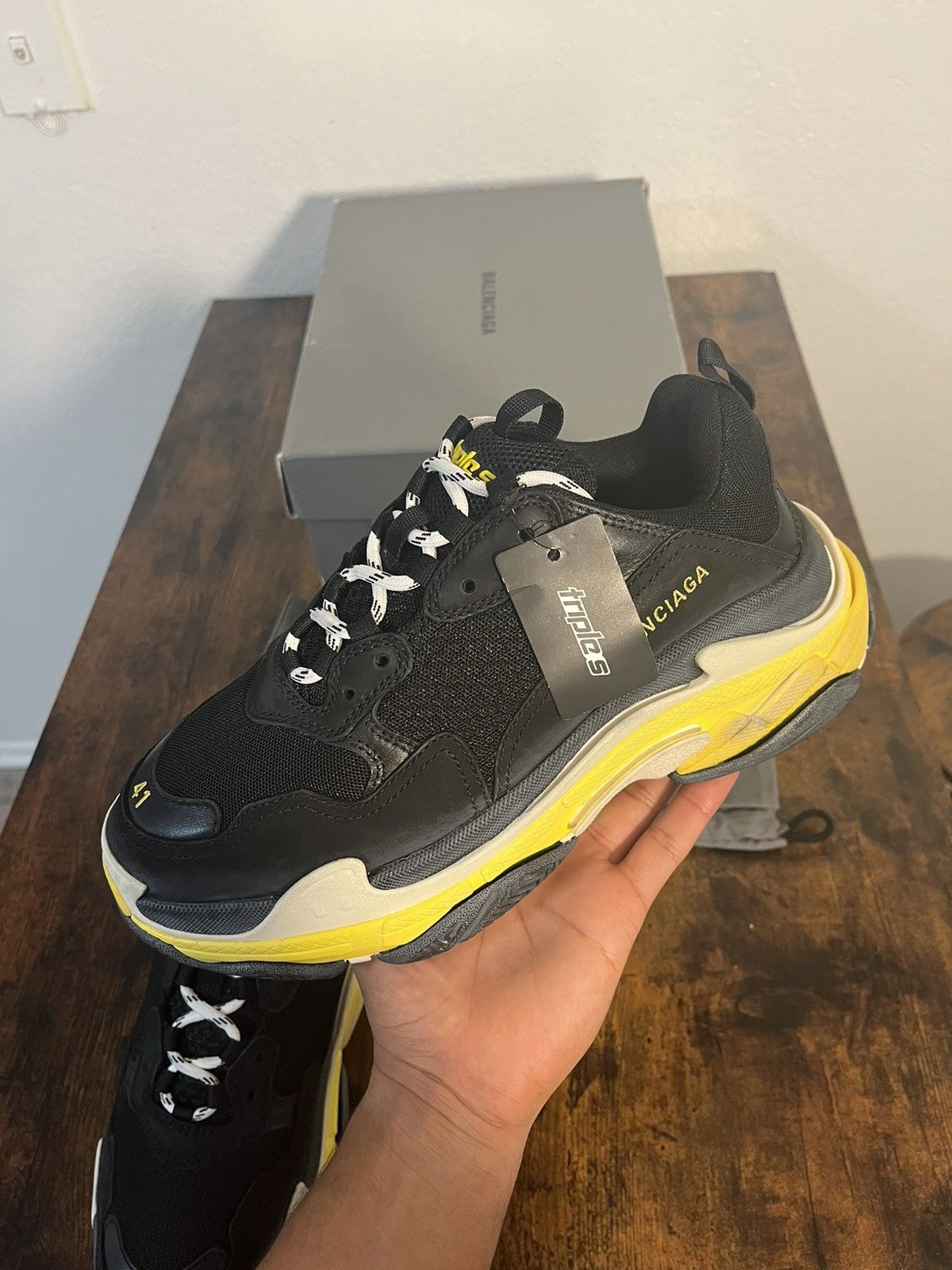 Balenciaga × Designer Balenciaga Triple S Predistressed 2018 (Real Leather) Size US 8 / IT 38 - 6 Thumbnail