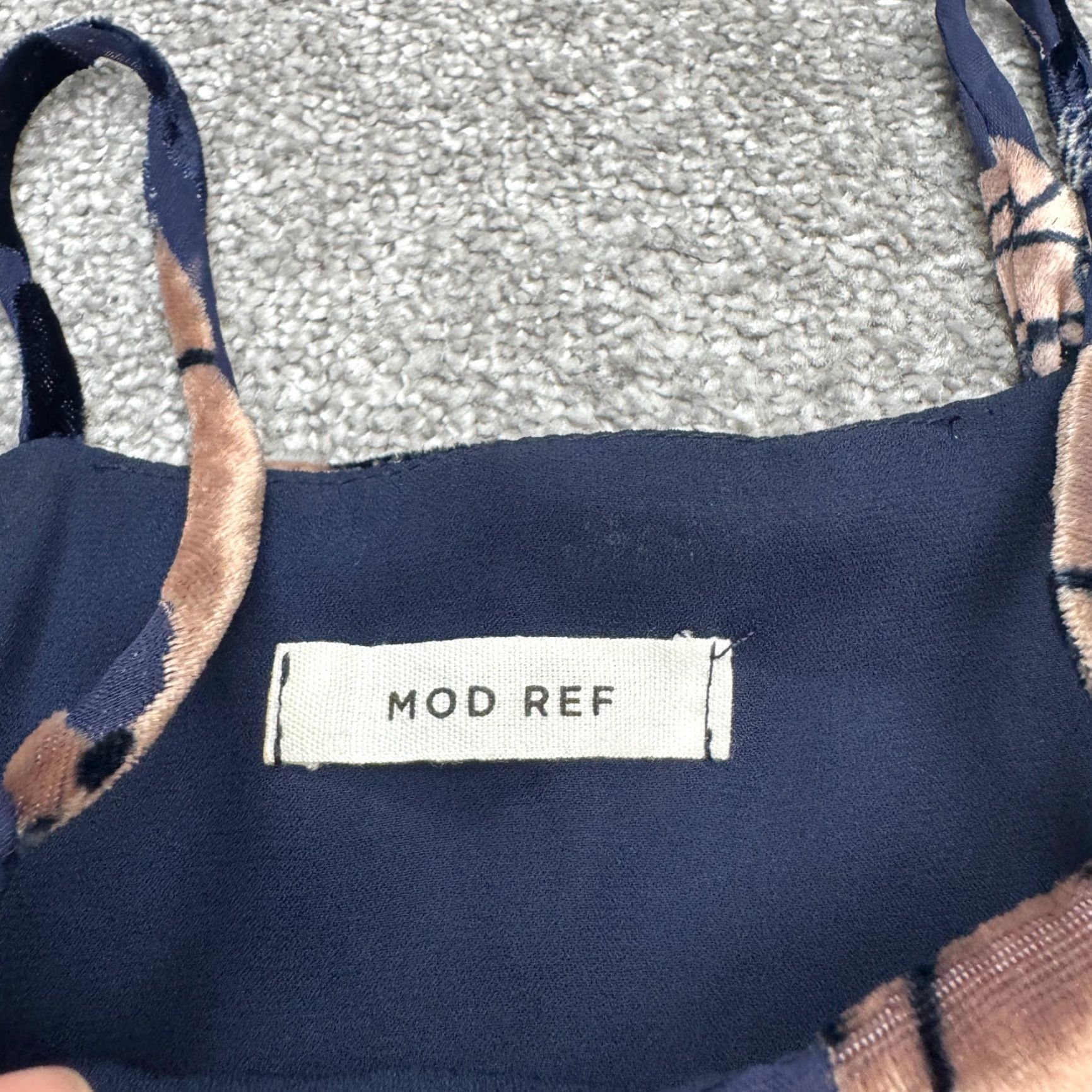 Velvet Mod Ref Floral Halter Maxi Tank Dress Womens S Navy Velvet Burnout Bohemian Size S / US 4 / IT 40 - 5 Thumbnail