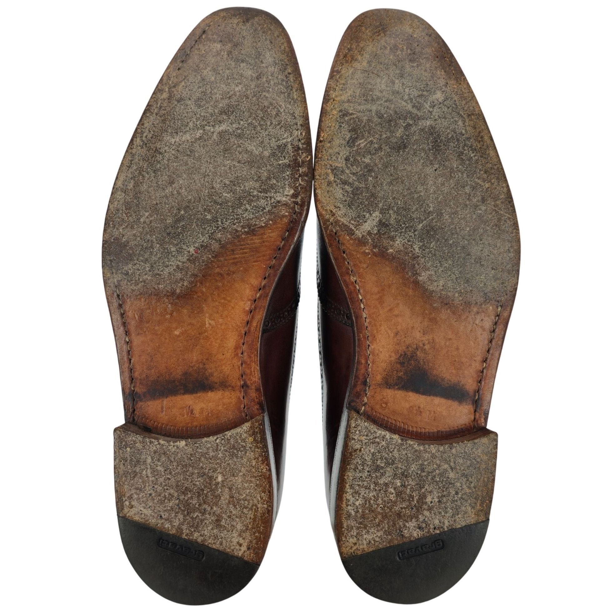 Gravati Gravati Italy Men 8.5 Burnished Brown Leather Dress Shoes Wi Size US 8.5 / EU 41-42 - 4 Thumbnail