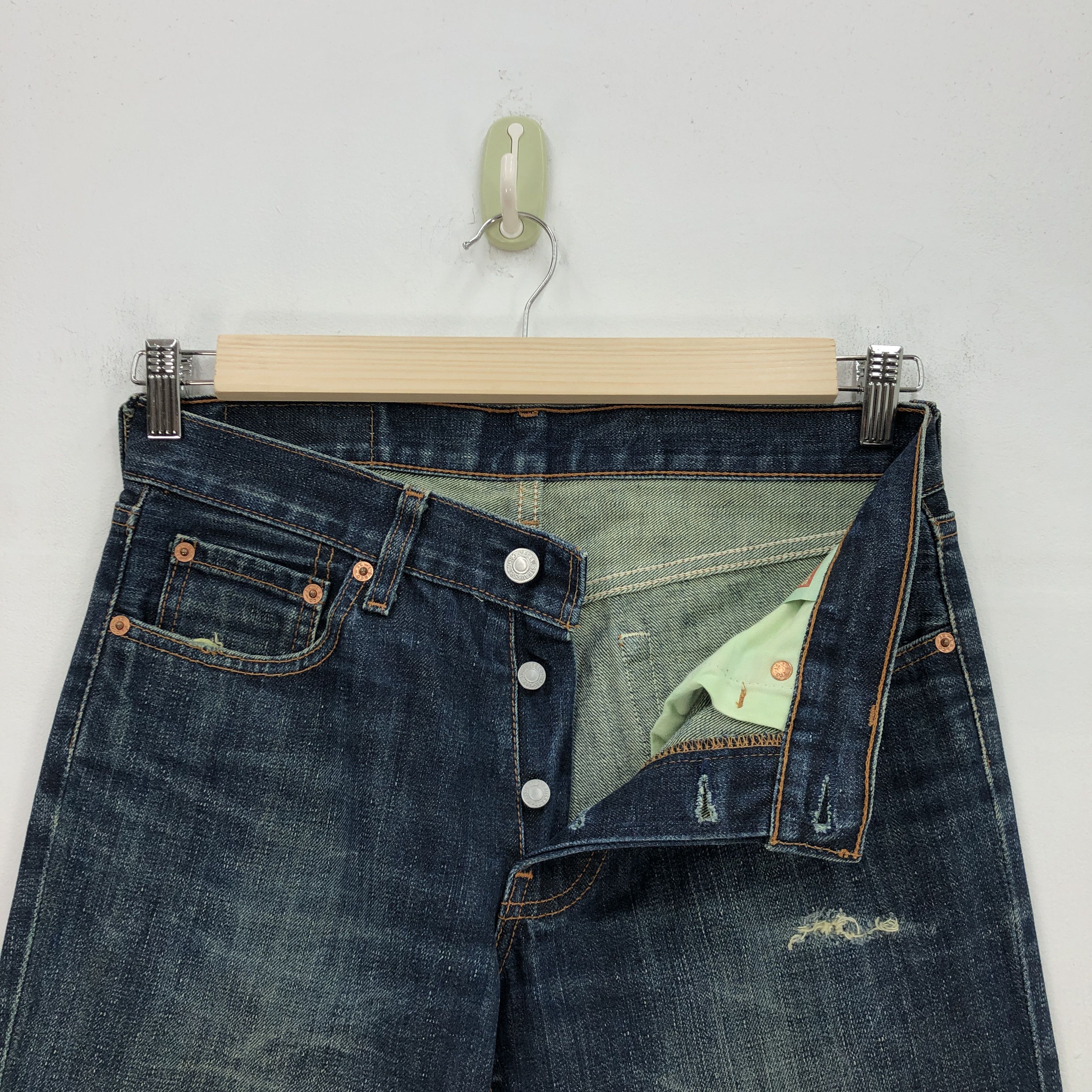 Levi's Vintage Levis Flare Distressed Jeans Levi's Stonewash Denim Size US 30 / EU 46 - 3 Thumbnail