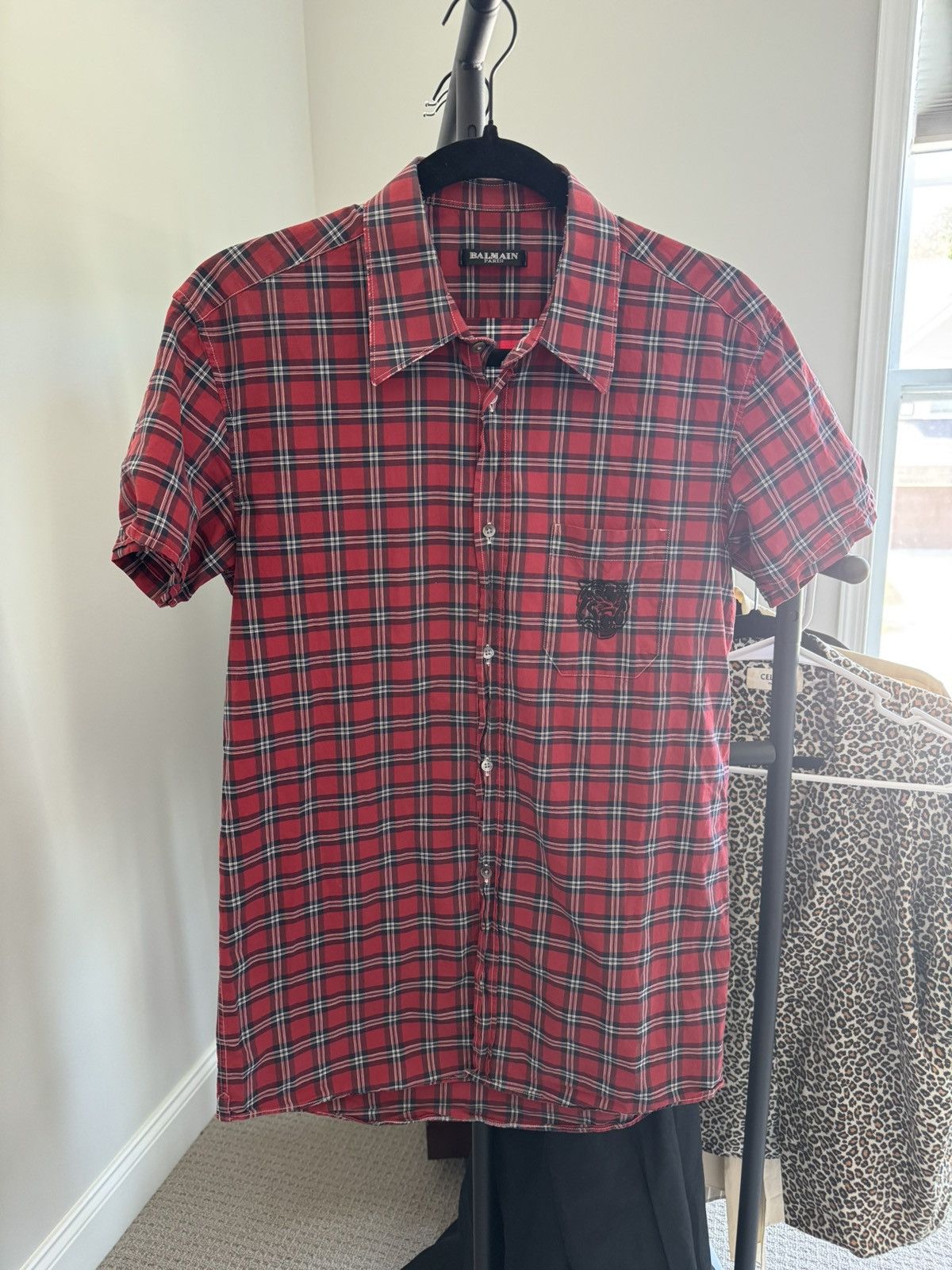 Balmain Short Sleeve Button Up Shirt Size US S / EU 44-46 / 1 - 1 Thumbnail