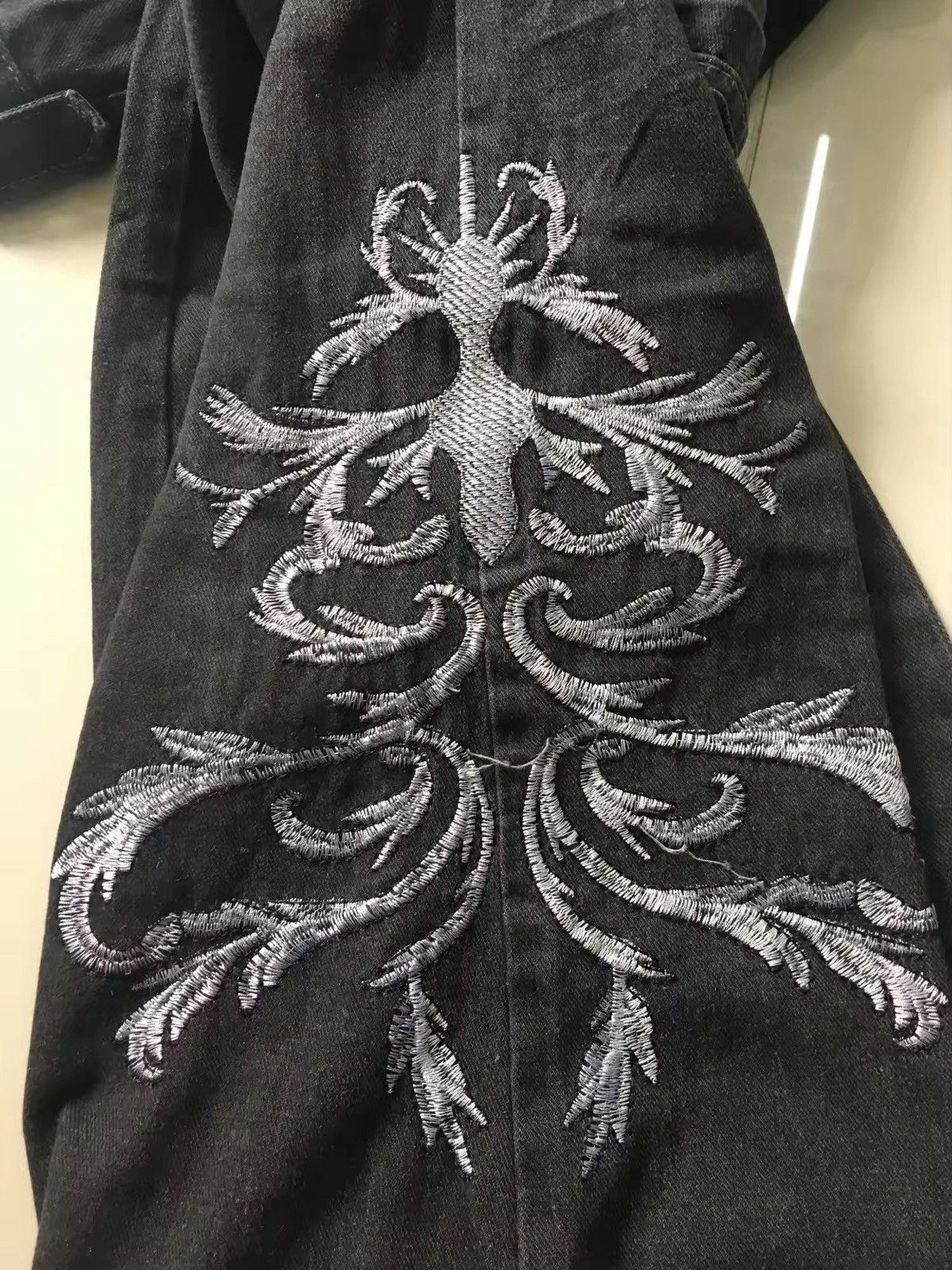 Other Flared Punk Embroidery Jeans Size US 34 / EU 50 - 4 Thumbnail