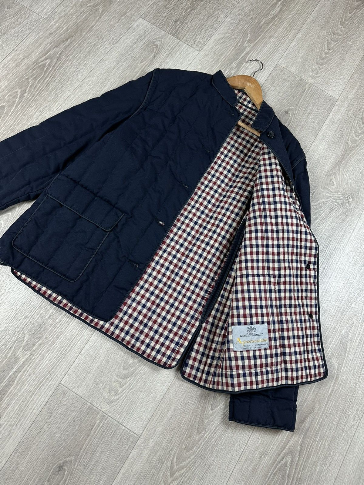 Aquascutum Aquascutum Vintage Blue Quilted 2 in 1 Jacket Vest Size XL / US 12-14 / IT 48-50 - 6 Thumbnail