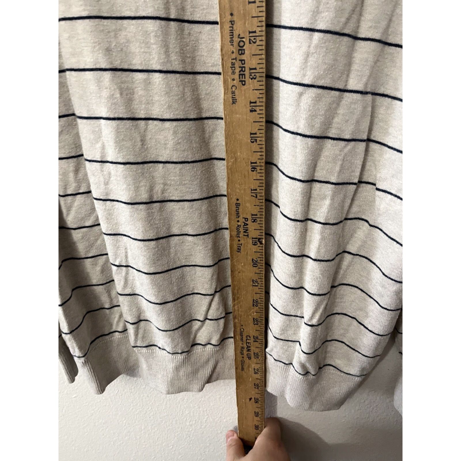Nautica VINTAGE Nautica XL Long Sleeve Striped V-Neck T-Shirt Gray Men's Luxury Performance Classic Size US XL / EU 56 / 4 - 4 Thumbnail