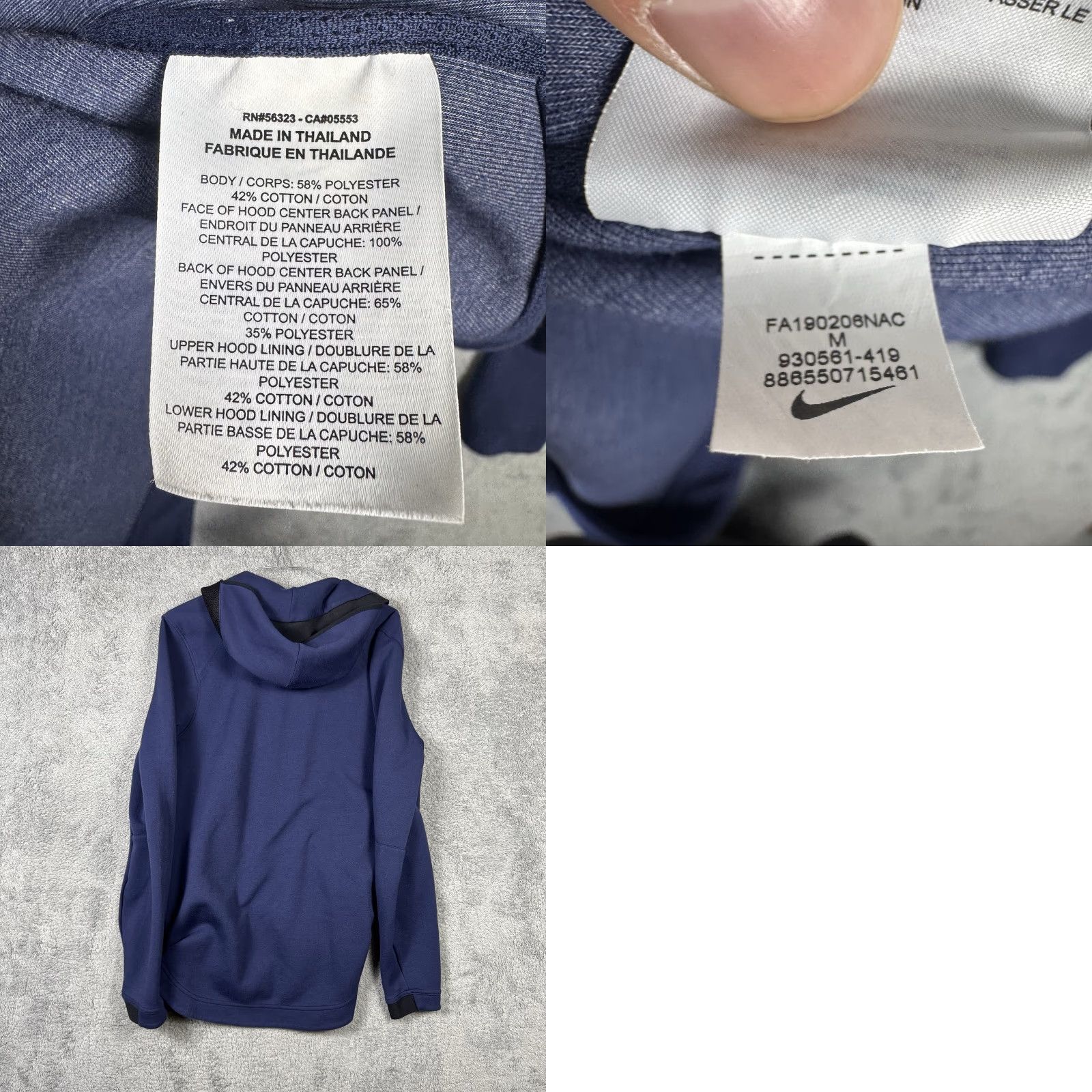 Nike Nike Showtime Hoodie Mens M Tech Dri-Fit Full Zip Jacket Sportswear Gym Workout Size US M / EU 48-50 / 2 - 8 Thumbnail