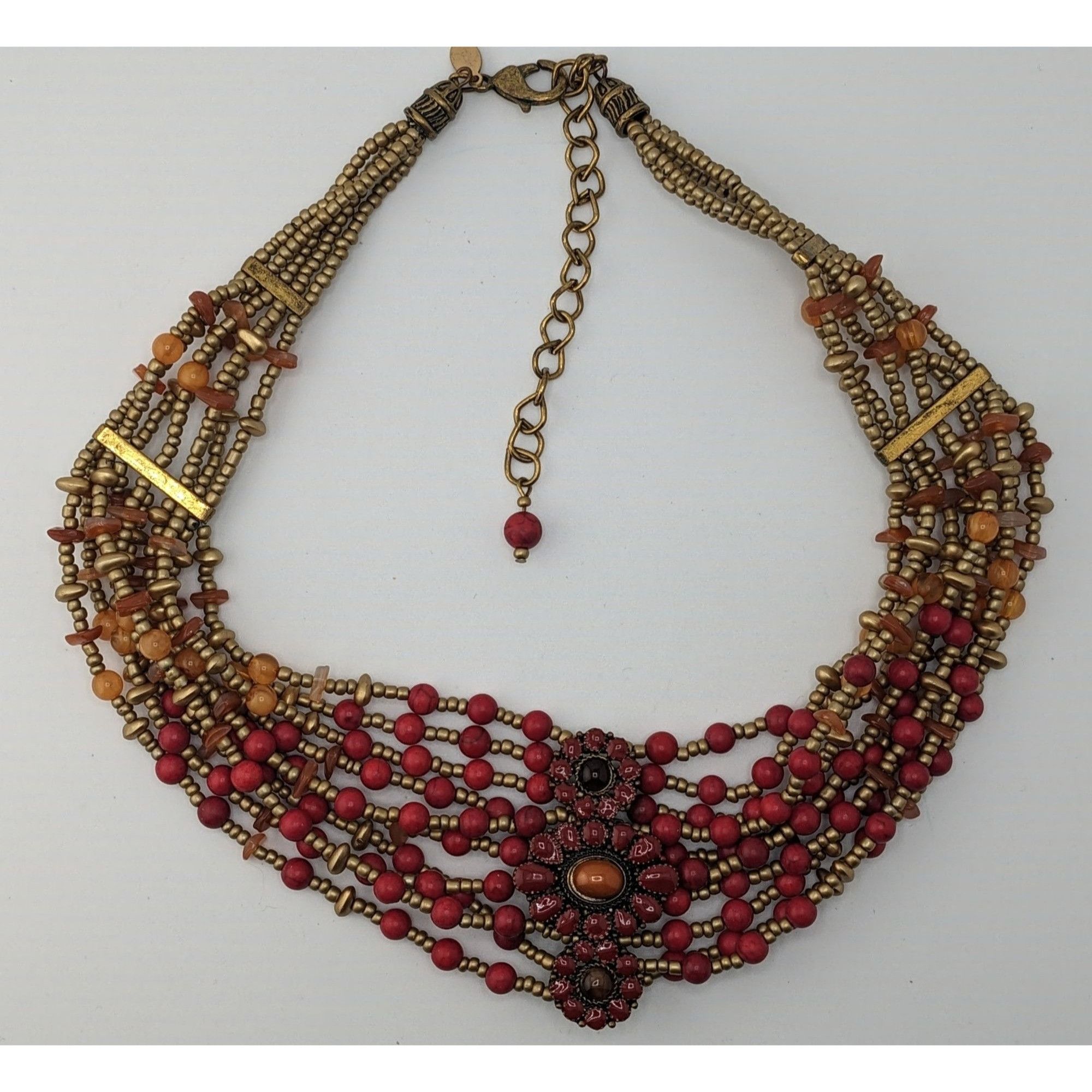 Chicos Chicos Vintage Bohemian Multi-Strand Beaded Statement Neckla Size ONE SIZE - 5 Thumbnail