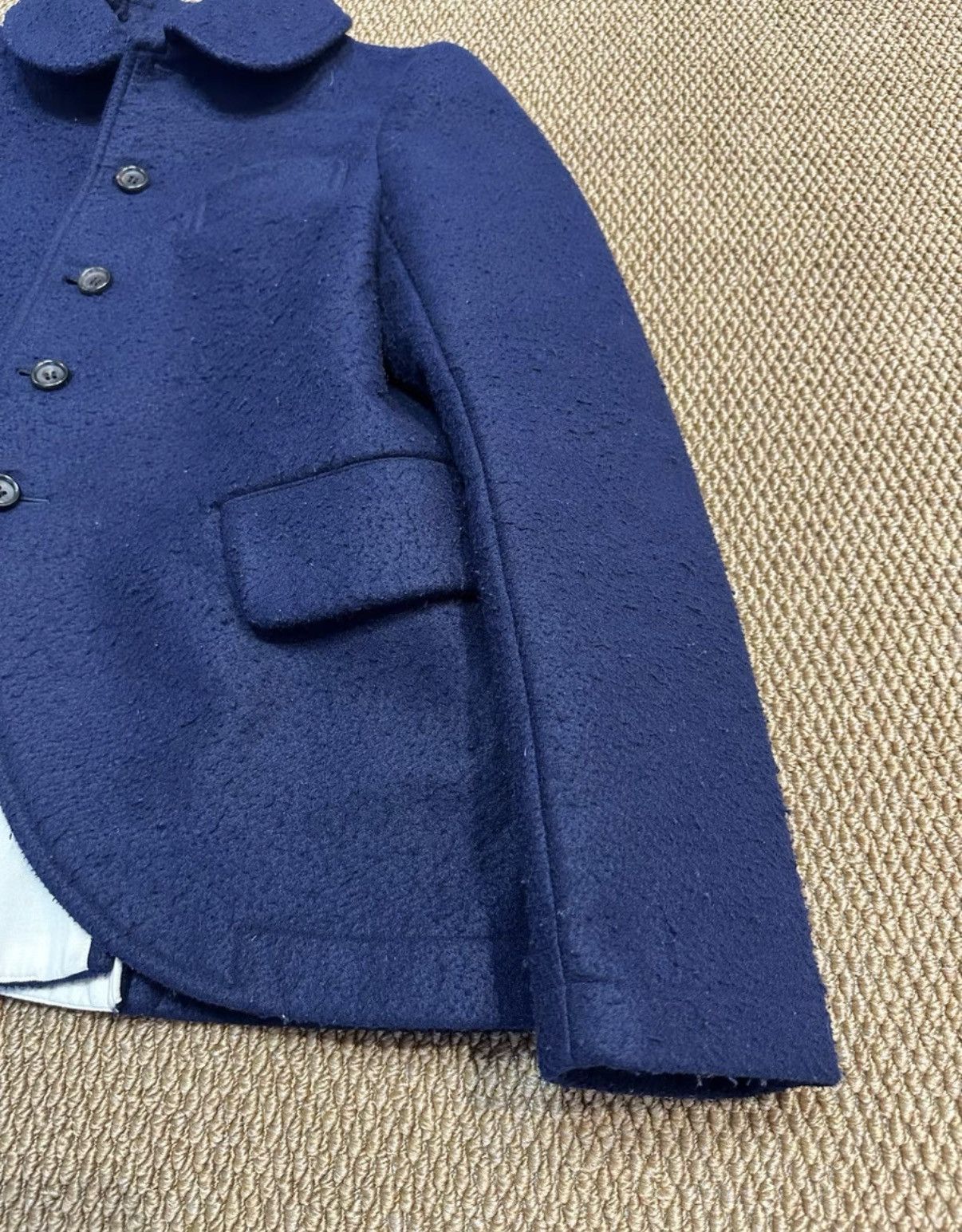 Comme des Garcons COMME des GARÇONS Round Collar Navy Heavy Jacket K23 Size M / US 6-8 / IT 42-44 - 3 Thumbnail