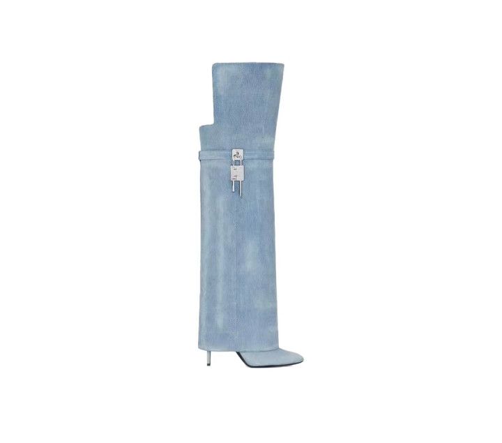 Givenchy o1lv12m0326 Shark Lock Stiletto Otk Boots in Blue Size US 11 / IT 41 - 1 Thumbnail