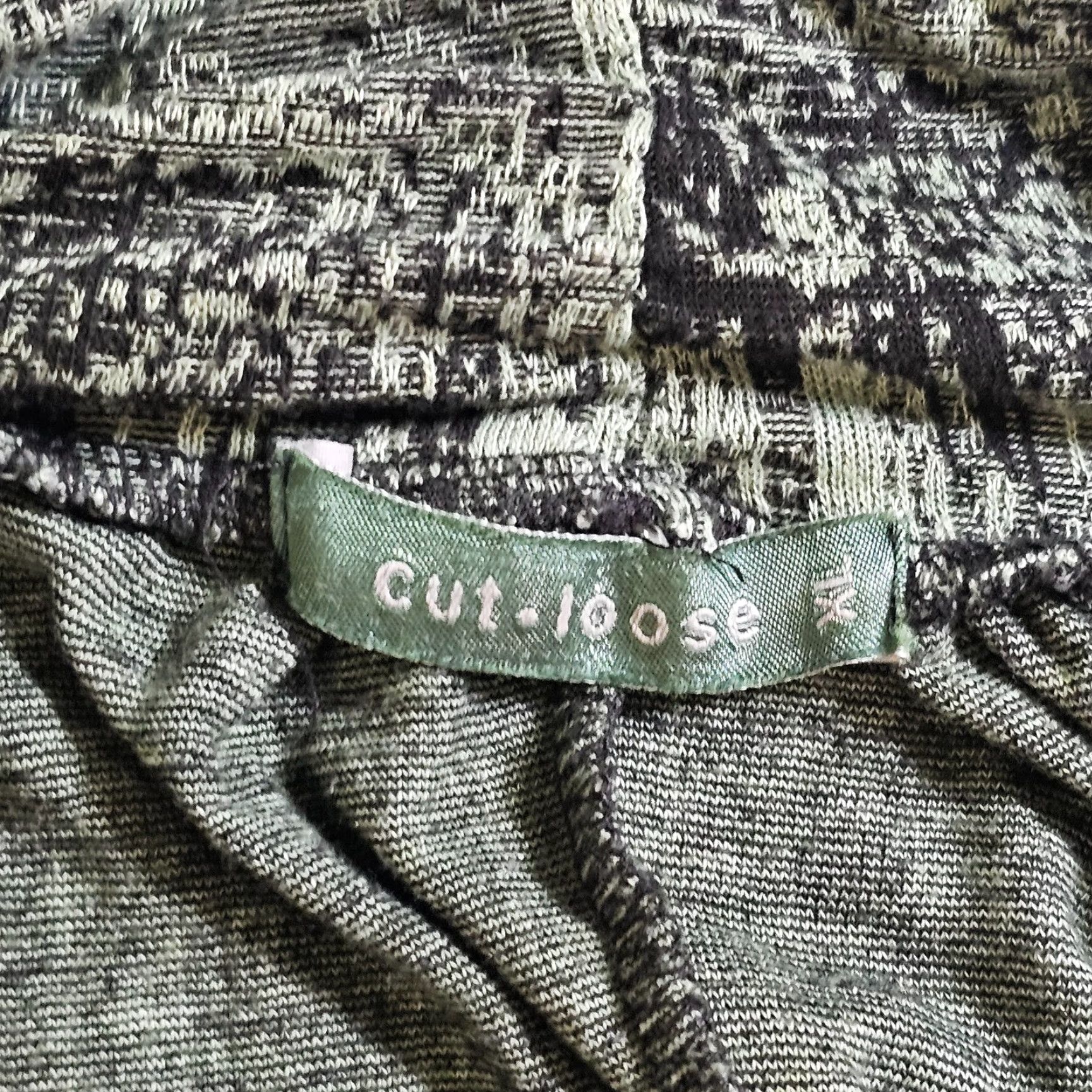 Vintage Cutloose Top Womens XL Green Black Cowl Neck 3/4 Sleeve Knit Blouse Casual Mens? Size XL / US 12-14 / IT 48-50 - 3 Thumbnail