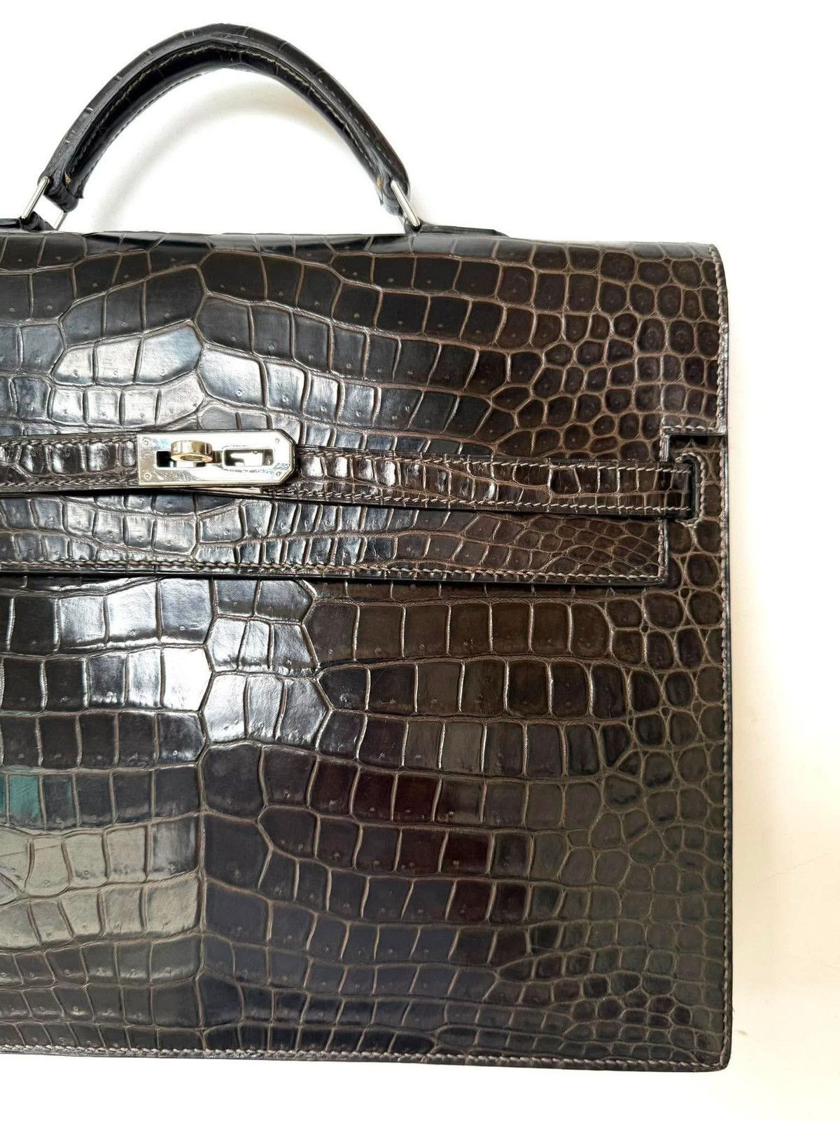 Hermes Hermes Kelly 2013 Depeches Exotic Crocodile Briefcase Bag Size ONE SIZE - 8 Thumbnail