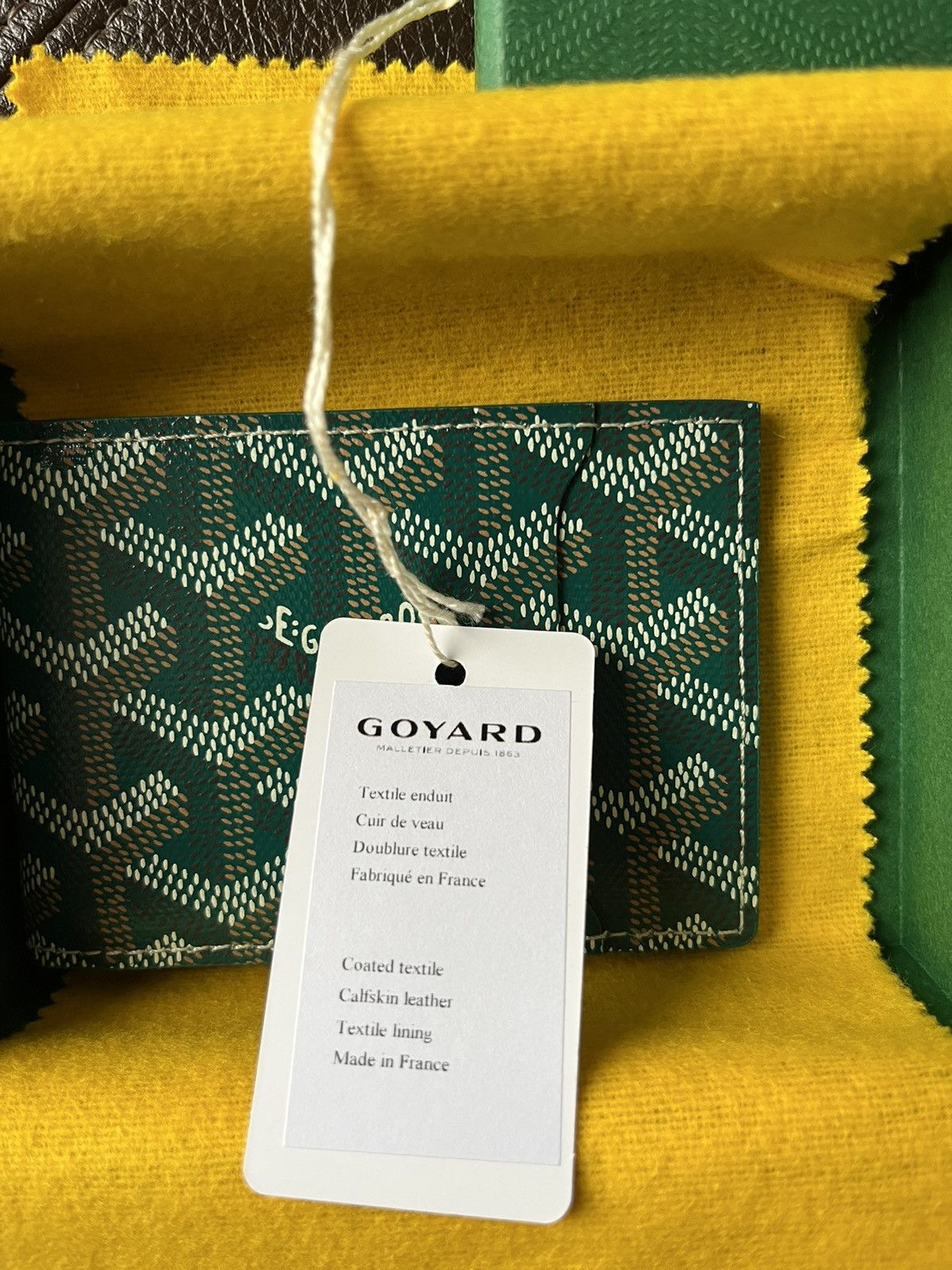 Goyard Goyard Iconic Limited Green Leather Wallet BrandNew Giftable Size ONE SIZE - 8 Thumbnail