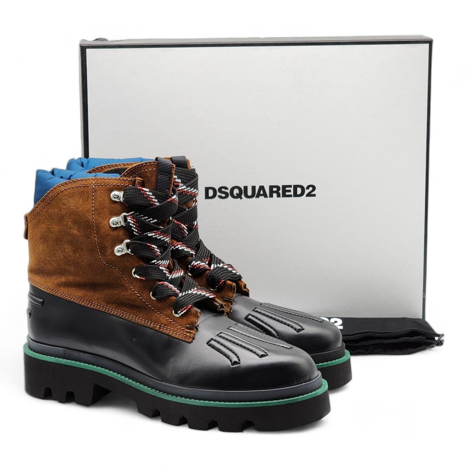Dsquared2 Rubber and Leather Hiking Duck Boots Black 44 11US $1220 Size US 11 / EU 44 - 2 Thumbnail
