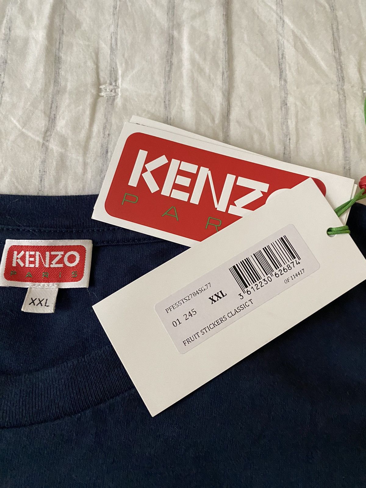 Kenzo Kenzo Fruit Stickers Classic T-shirt XXL Size US XXL / EU 58 / 5 - 8 Thumbnail