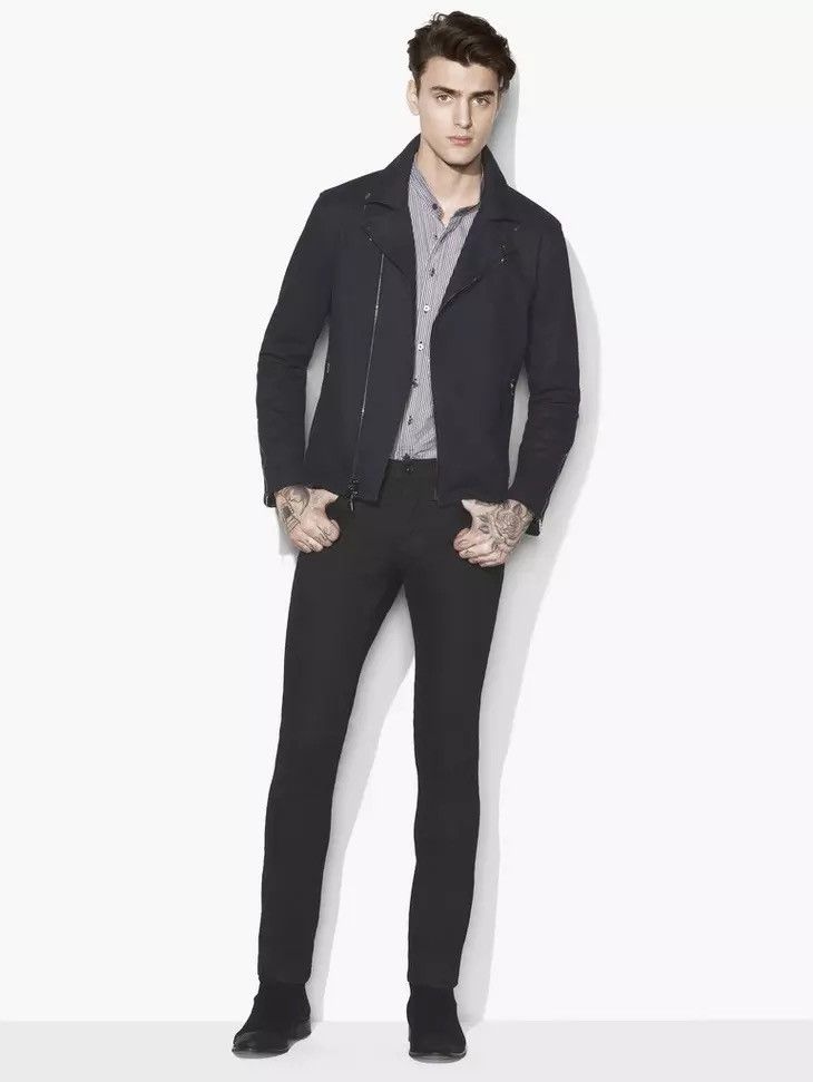 John Varvatos Denim Biker Jacket. 48 Size US M / EU 48-50 / 2 - 1 Thumbnail