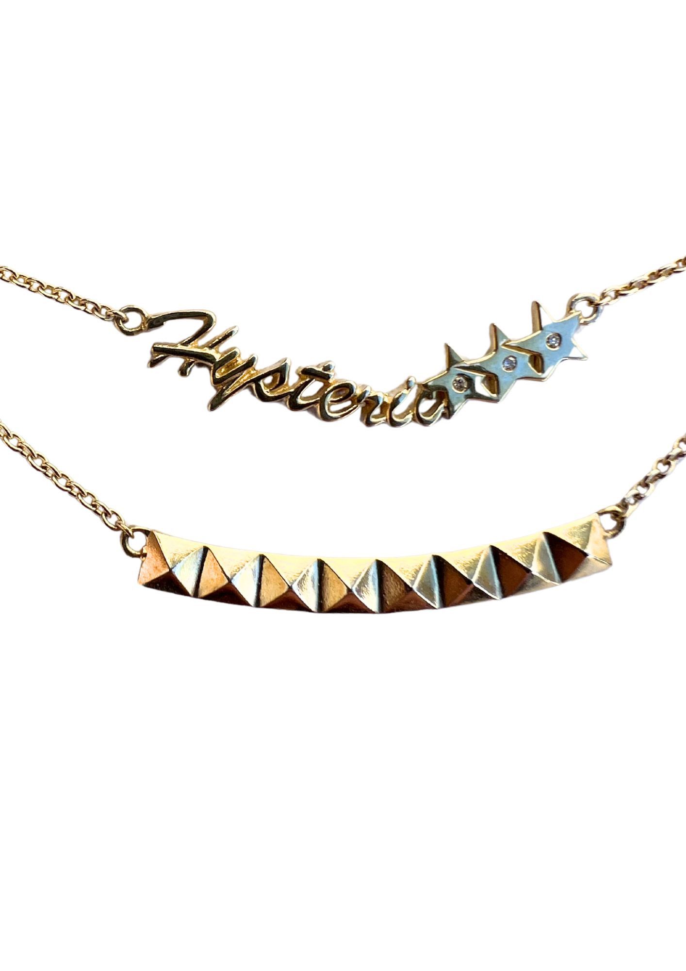 Hysteric Glamour HYSTERIC GLAMOUR Gold Plated Silver Diamond Studded Necklace Size ONE SIZE - 1 Thumbnail