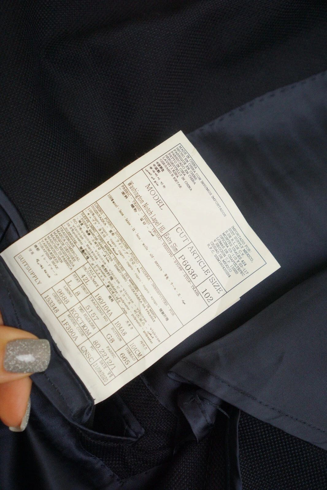 Suitsupply Men Suitsupply Suit Washington Notch Lapel Half Lined US42L Size 42L - 6 Thumbnail