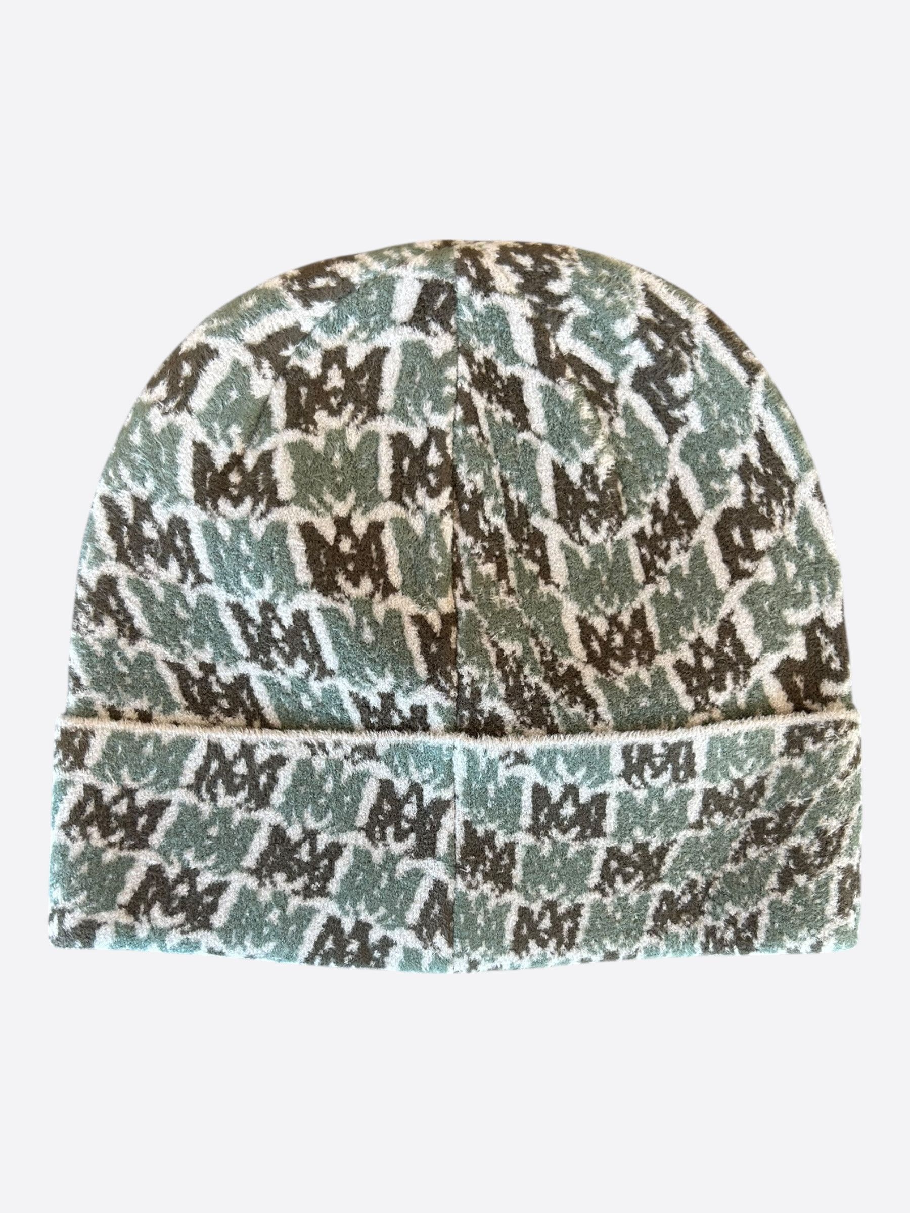 Amiri Amiri Beige, Green & Brown MA Swirl Logo Beanie Size ONE SIZE - 2 Thumbnail