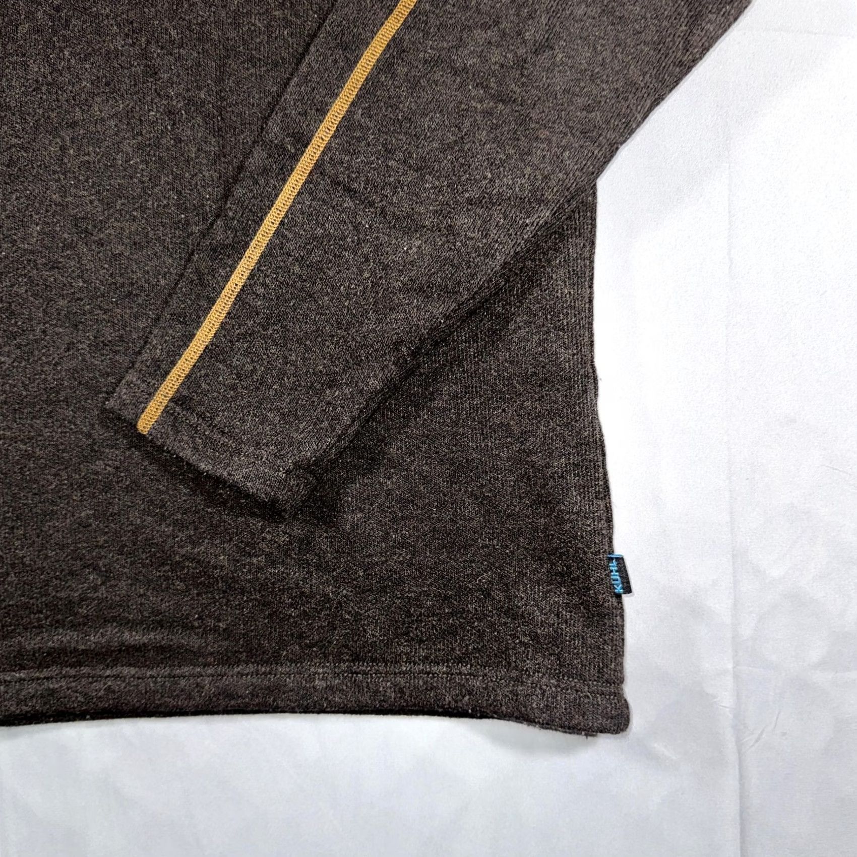 Vintage Kuhl Mens Large Gray Alfpaca Fleece Pullover 1/4 Zip Mock Neck Sweater Size US L / EU 52-54 / 3 - 6 Thumbnail