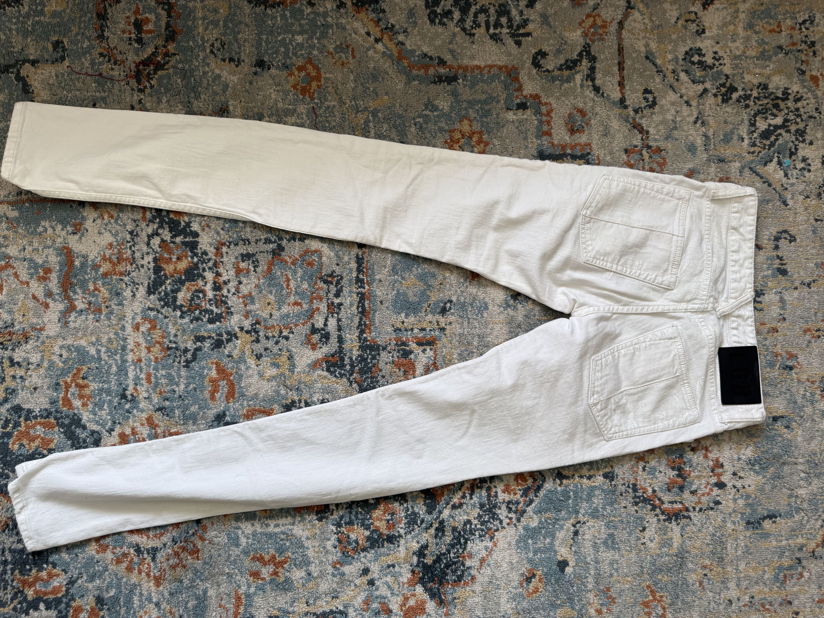 Le Grande Bleu (L.G.B.) L.G.B Archive White Painted Biker Skinny Jeans Sz 25 Japan Size 25" / US 0 / IT 36 - 9 Thumbnail