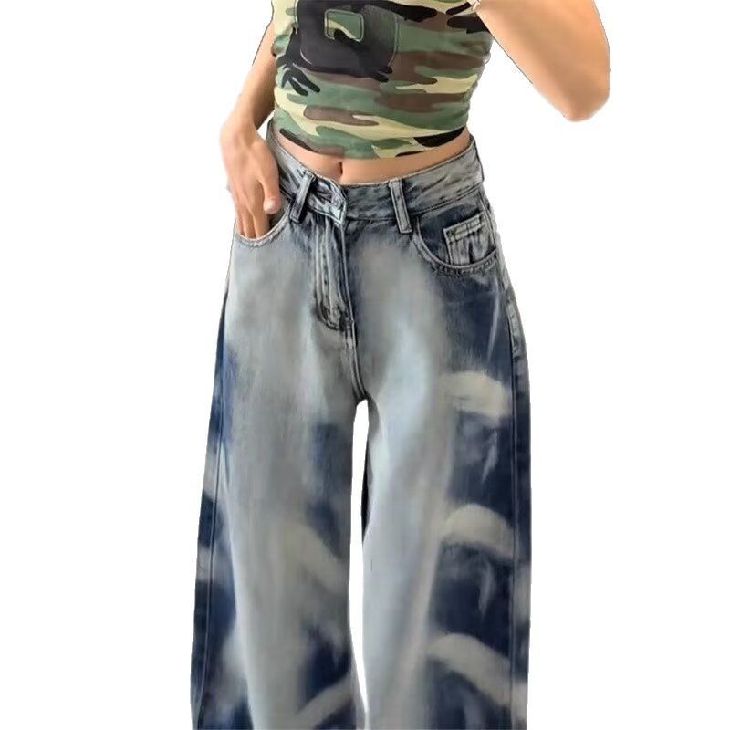 Japanese Brand × Jean Retro straight tube loose tie dye jeans Size US 30 / EU 46 - 5 Thumbnail