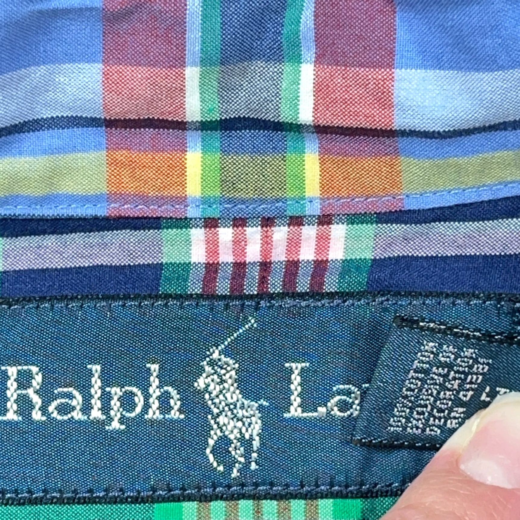 Ralph Lauren Ralph Lauren Shirt Men XL Classic Fit Blue Red Tartan Plaid Button Up Poplin Size US XL / EU 56 / 4 - 7 Thumbnail