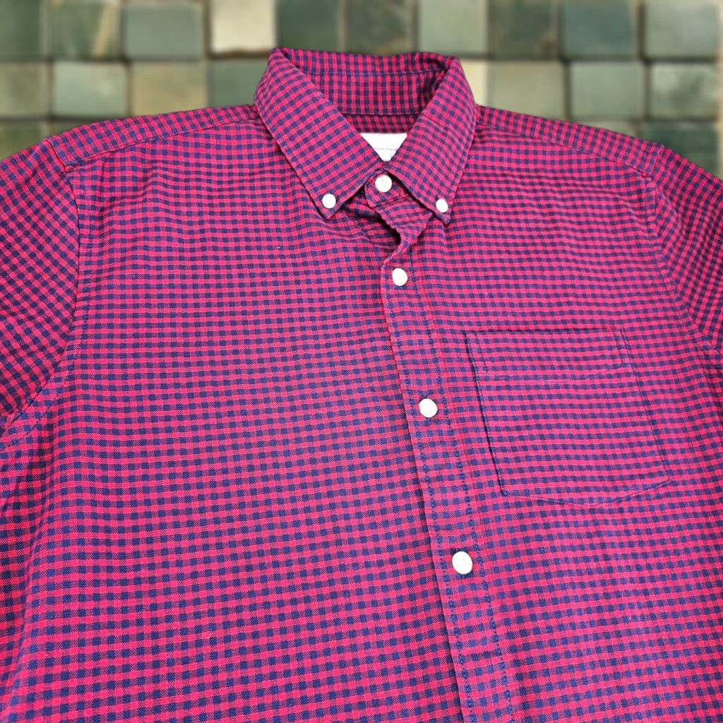 Gap GAP Shirt Mens Small Red Blue Check Knit Button Up Long Sleeve Preppy Size US S / EU 44-46 / 1 - 1 Thumbnail