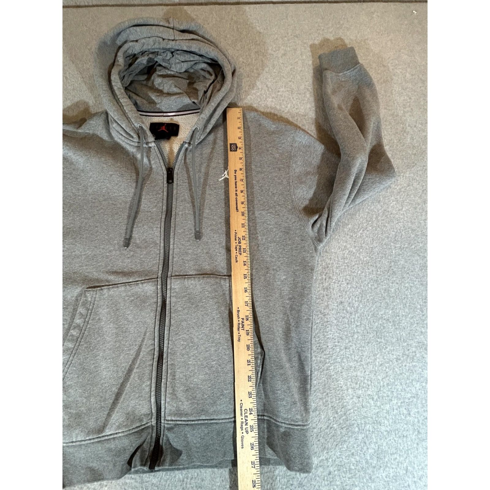 Jordan Brand Jordan Hoodie Mens Large Gray Full Zip Fleece Jacket Sweatshirt Jumpman Nike Size US L / EU 52-54 / 3 - 6 Thumbnail