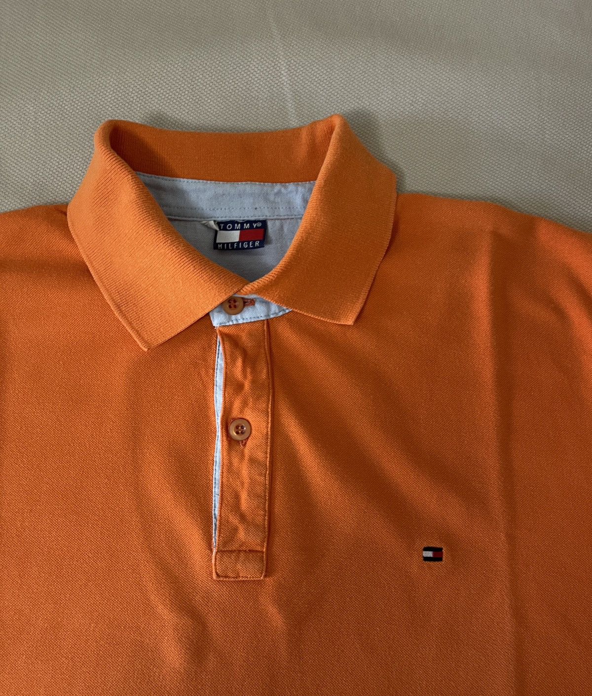 Tommy Hilfiger Vintage Tommy Hilfiger Polo Orange Size US M / EU 48-50 / 2 - 5 Thumbnail