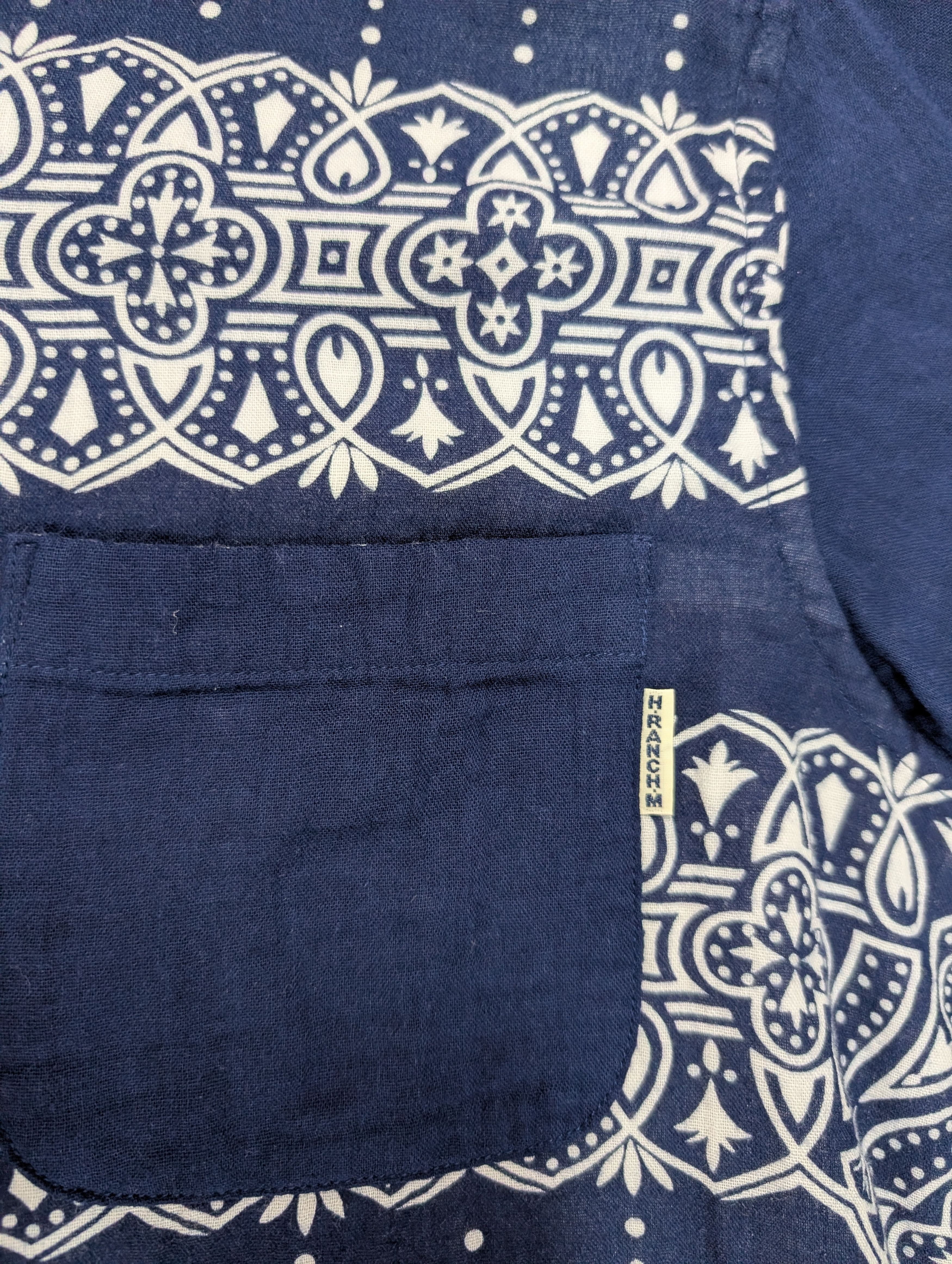 HOLLYWOOD RANCH MARKET Hollywood Ranch Market Blue Bandana Print Shirt Size US L / EU 52-54 / 3 - 4 Thumbnail